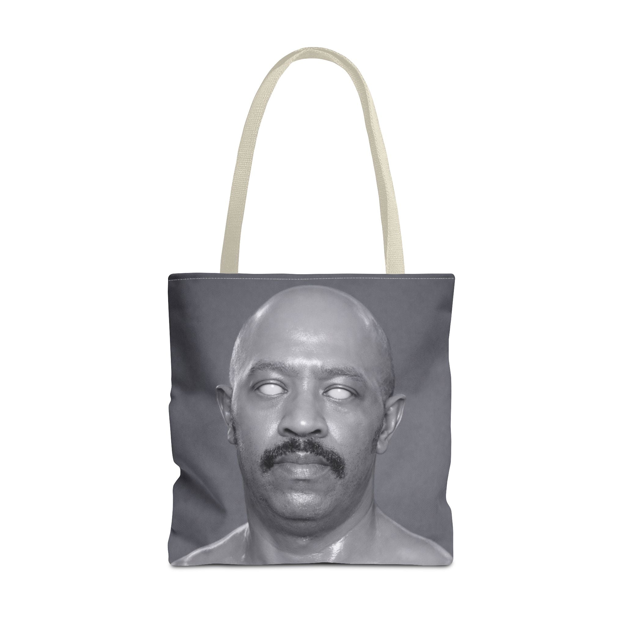 Spooky Vintage Portrait Tote Bag – Retro Ghost-Eyes Novelty Tote