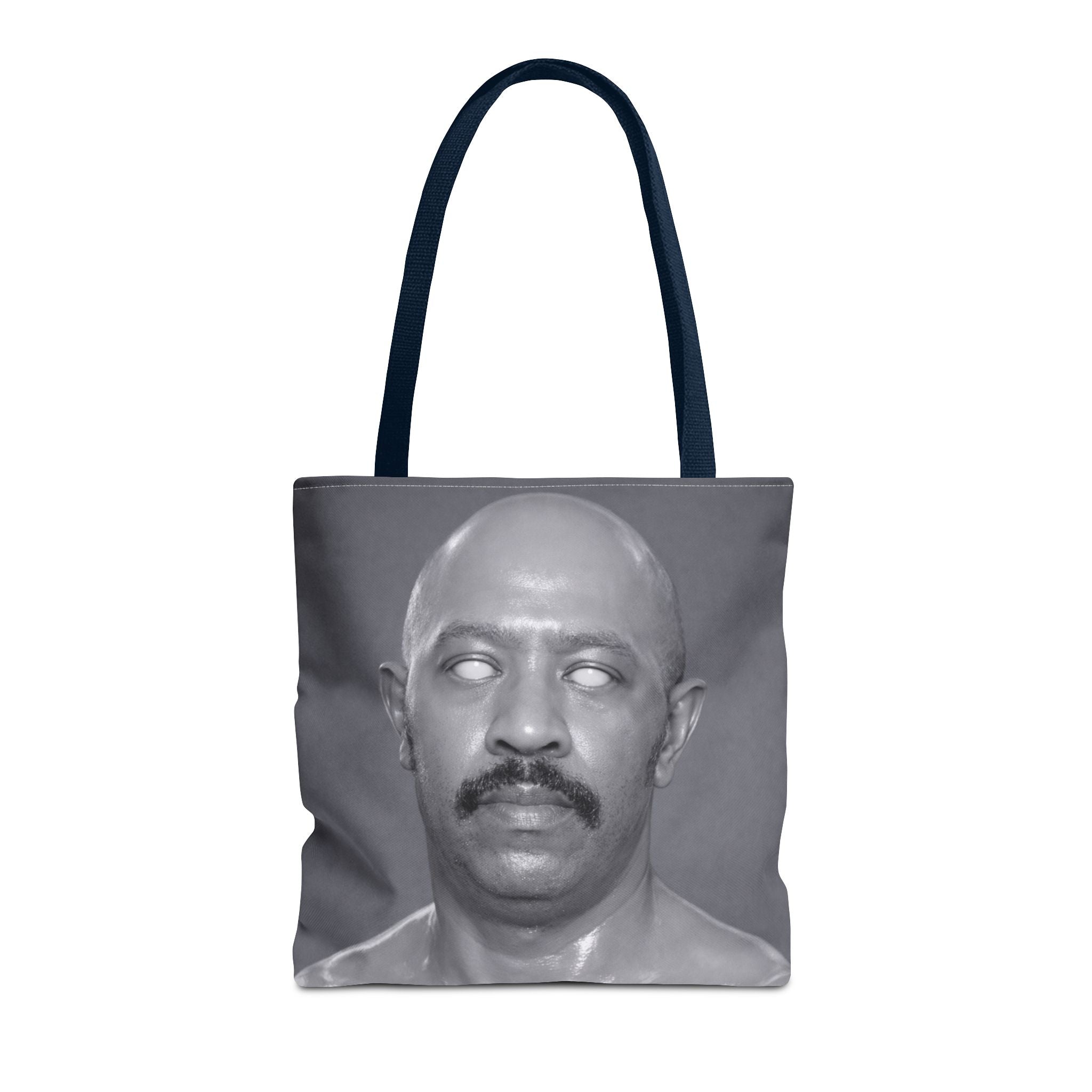 Spooky Vintage Portrait Tote Bag – Retro Ghost-Eyes Novelty Tote