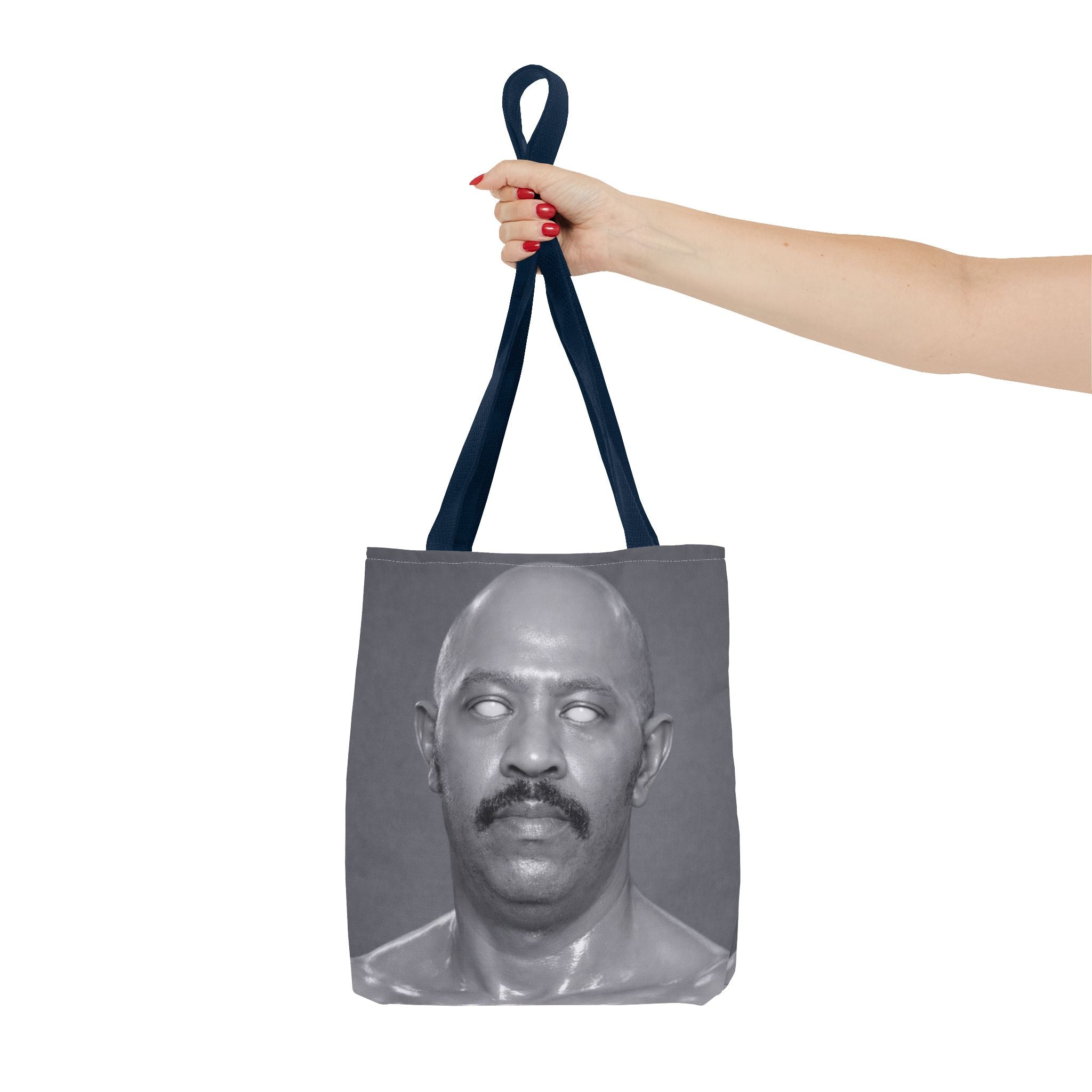 Spooky Vintage Portrait Tote Bag – Retro Ghost-Eyes Novelty Tote