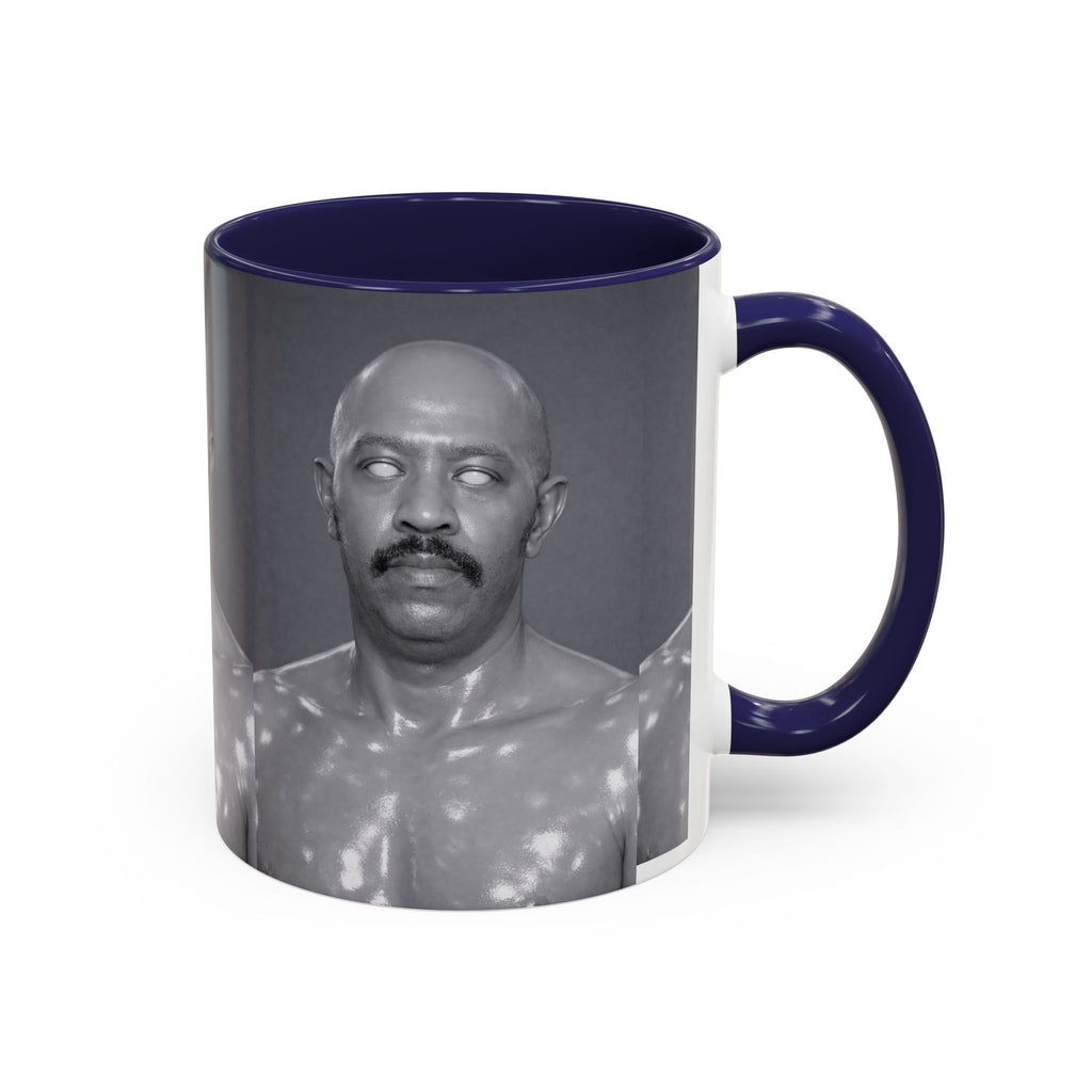 Accent Coffee Mug — Retro Black & White Portrait Accent Mug