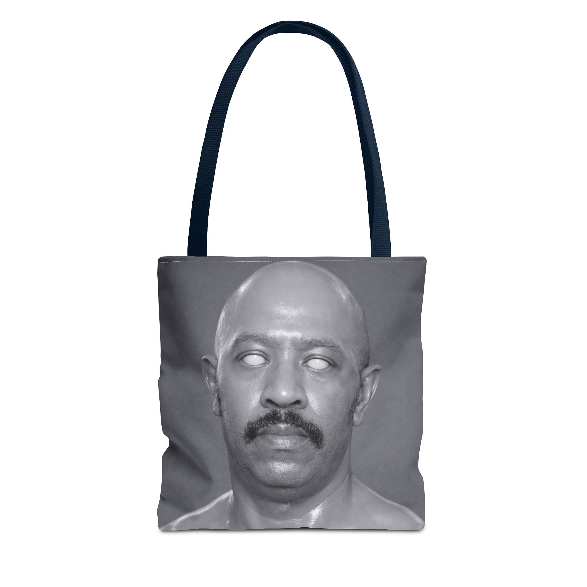 Spooky Vintage Portrait Tote Bag – Retro Ghost-Eyes Novelty Tote
