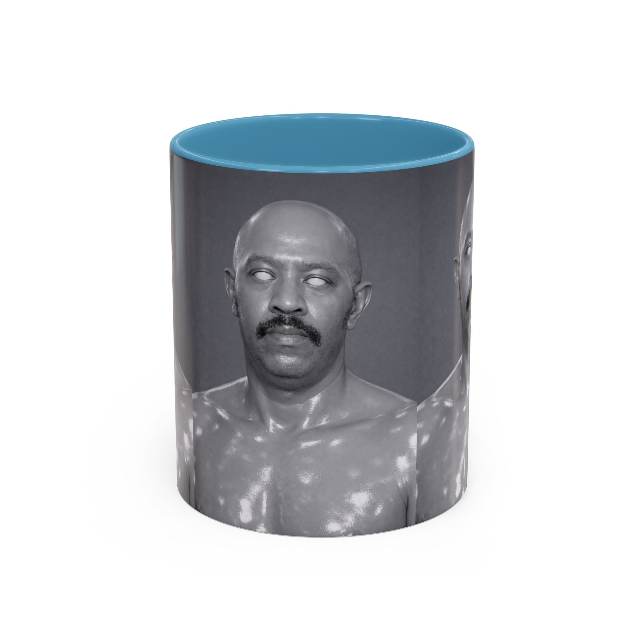 Accent Coffee Mug — Retro Black & White Portrait Accent Mug