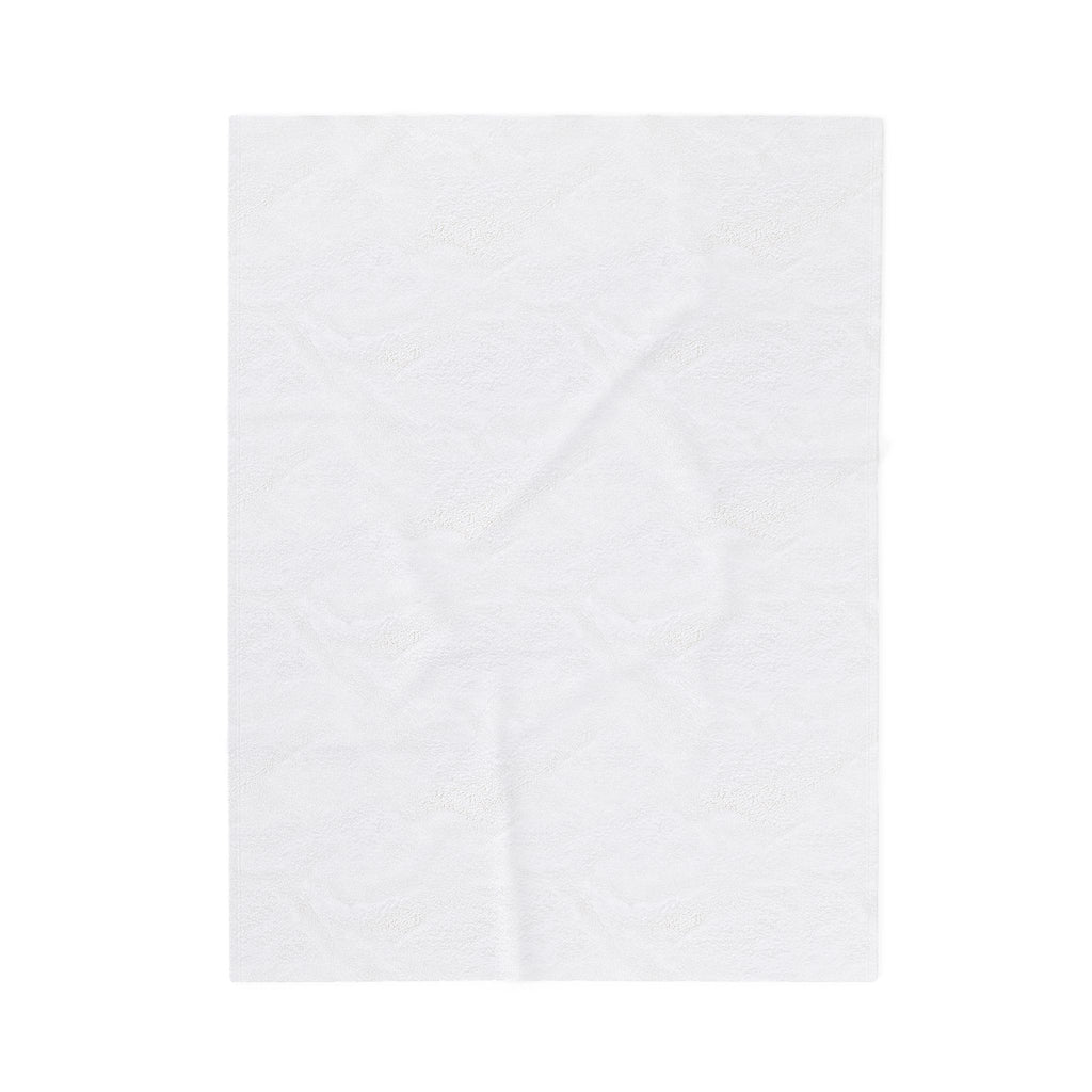 Velveteen Plush Blanket — Monochrome Portrait Throw (Eerie Vintage Gaze)