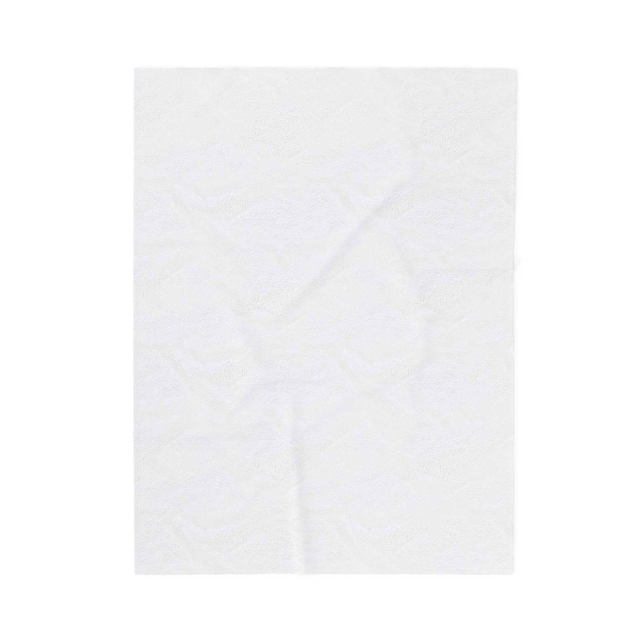 Velveteen Plush Blanket — Monochrome Portrait Throw (Eerie Vintage Gaze)