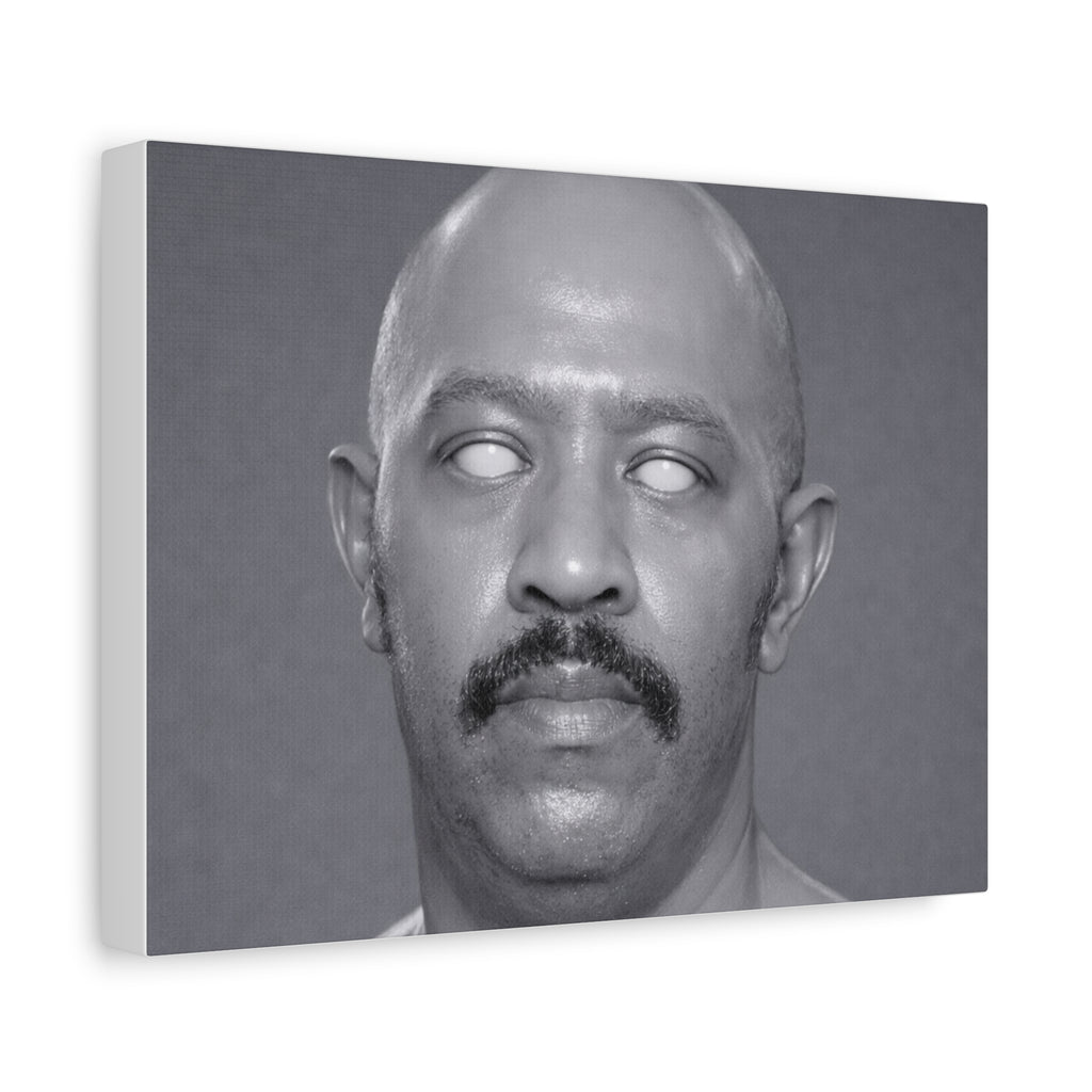 Eerie Monochrome Portrait Canvas — Stretched Matte Wall Art