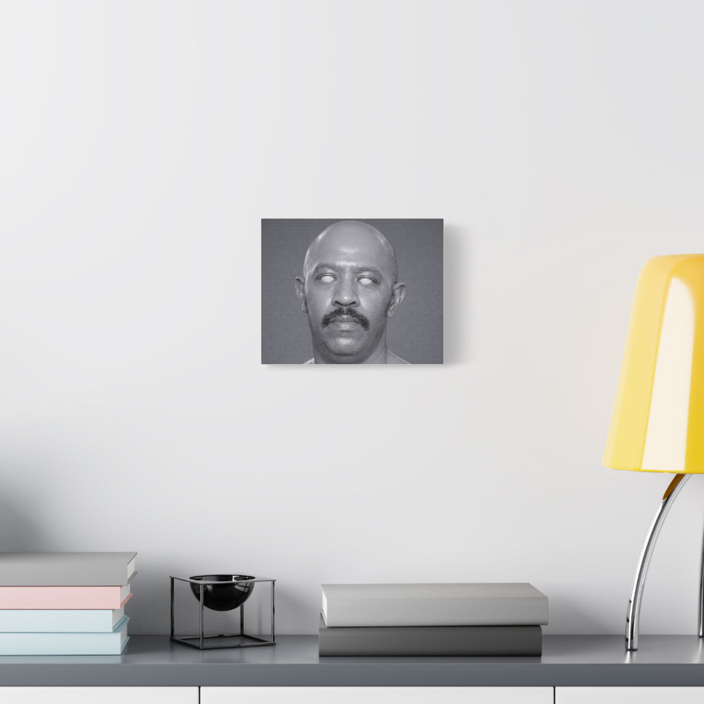 Eerie Monochrome Portrait Canvas — Stretched Matte Wall Art