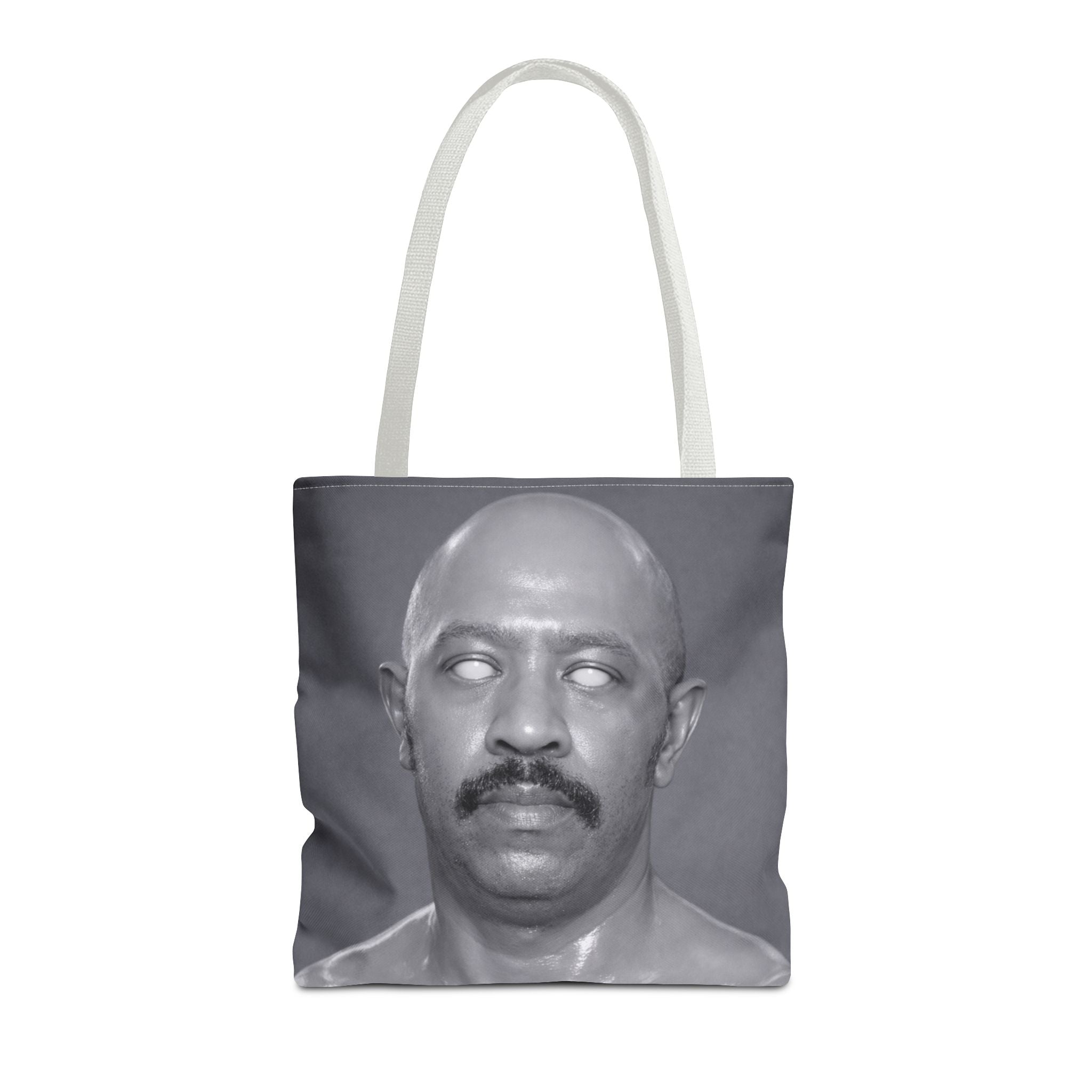 Spooky Vintage Portrait Tote Bag – Retro Ghost-Eyes Novelty Tote