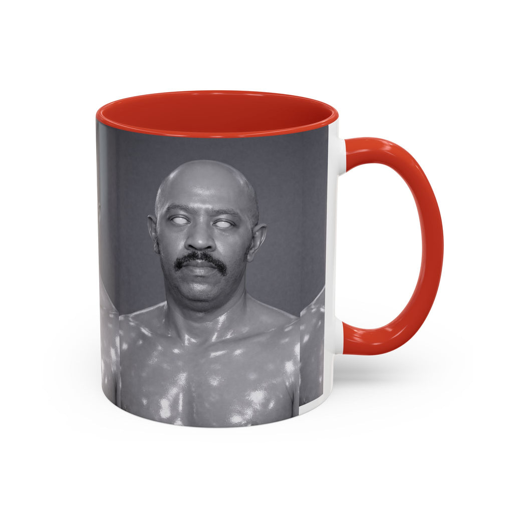 Accent Coffee Mug — Retro Black & White Portrait Accent Mug