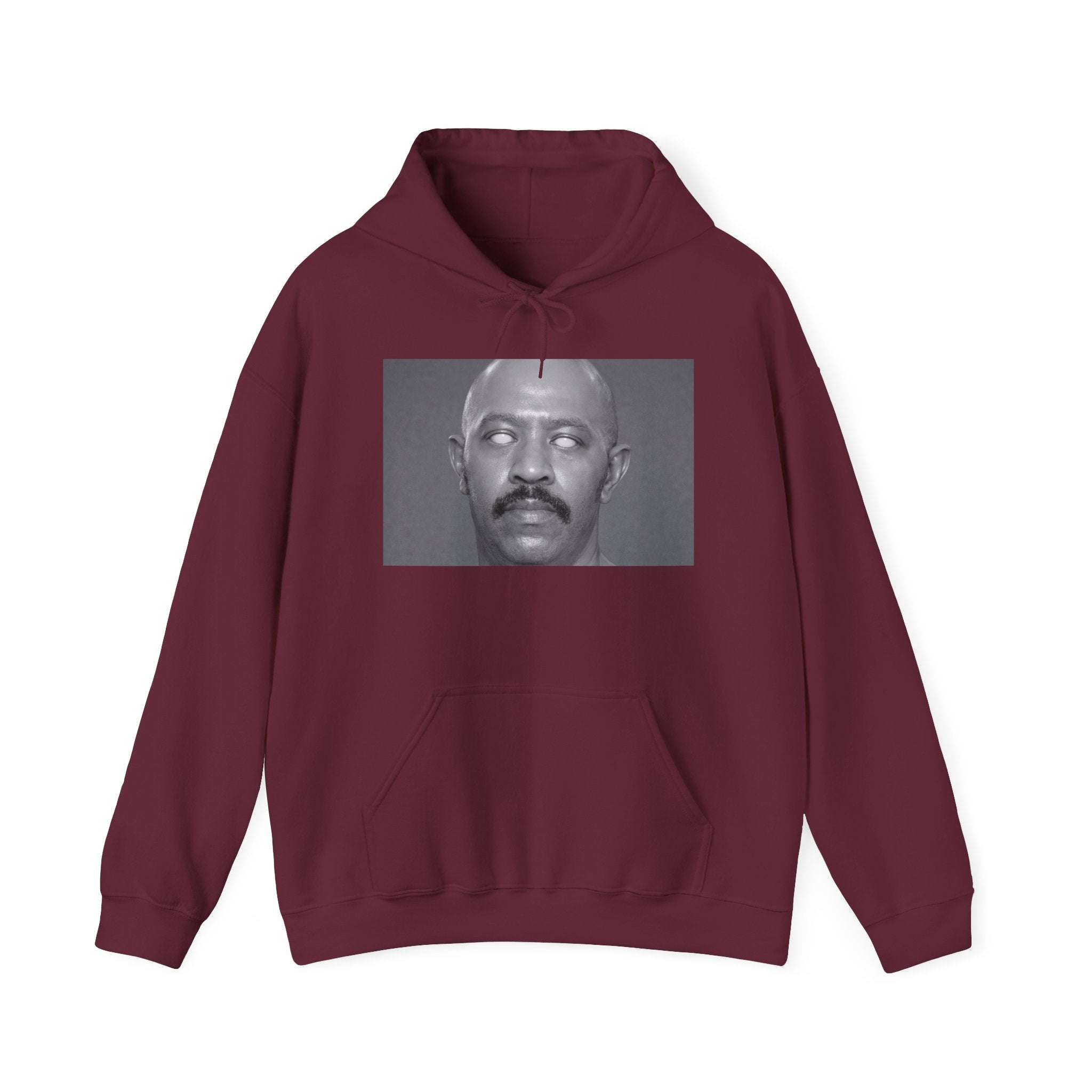 Hoodie — Retro Monochrome Eyebrow Raise Face Print