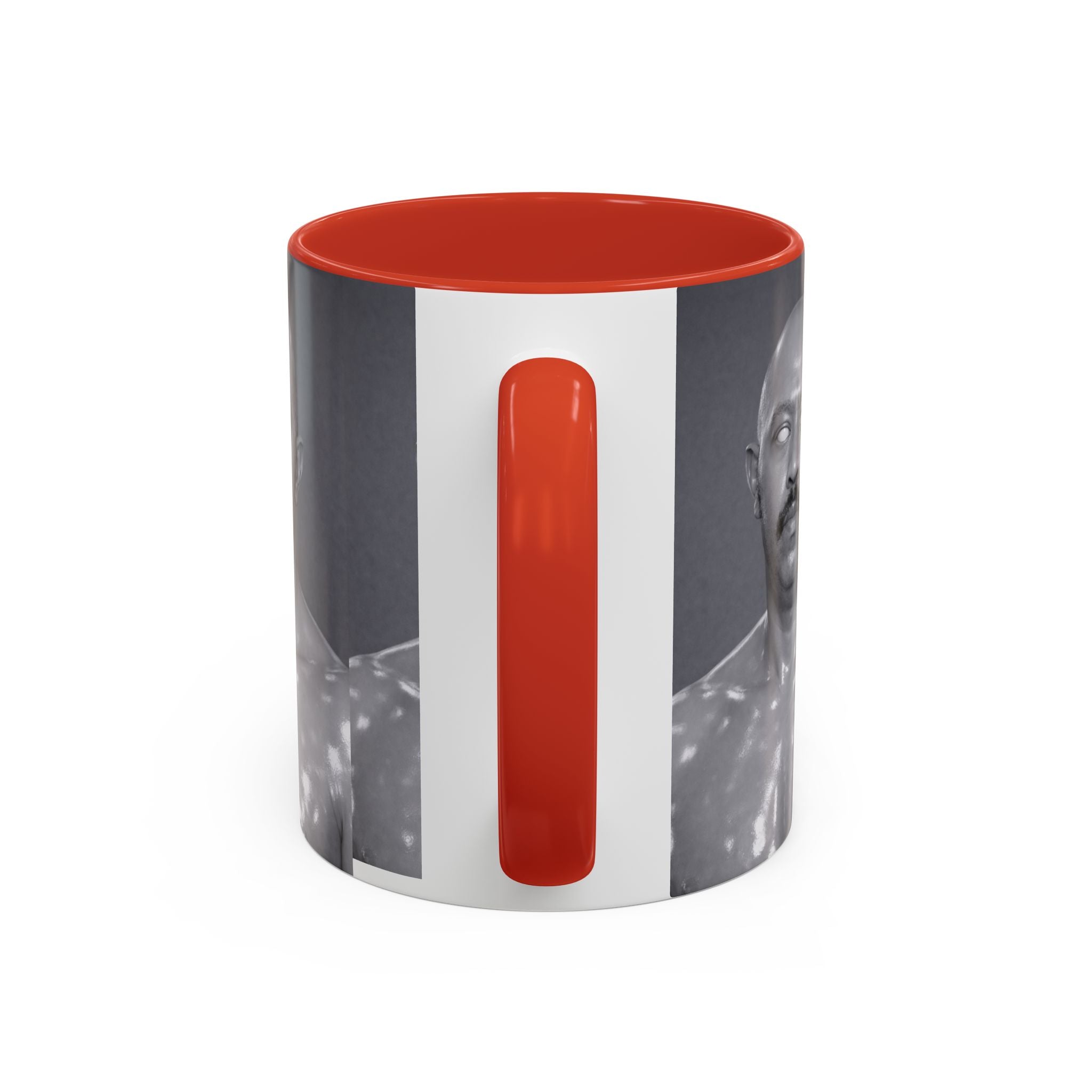 Accent Coffee Mug — Retro Black & White Portrait Accent Mug