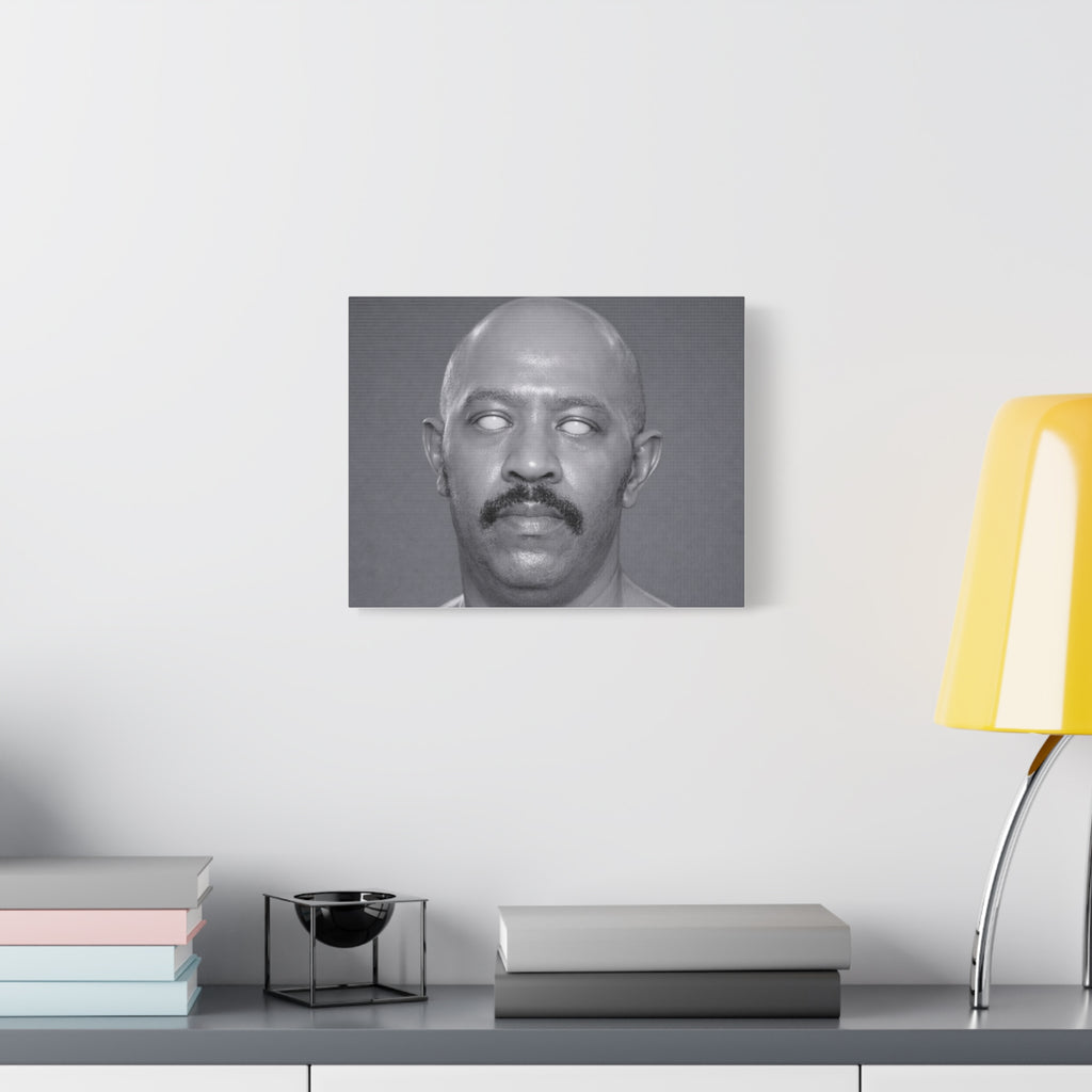 Eerie Monochrome Portrait Canvas — Stretched Matte Wall Art