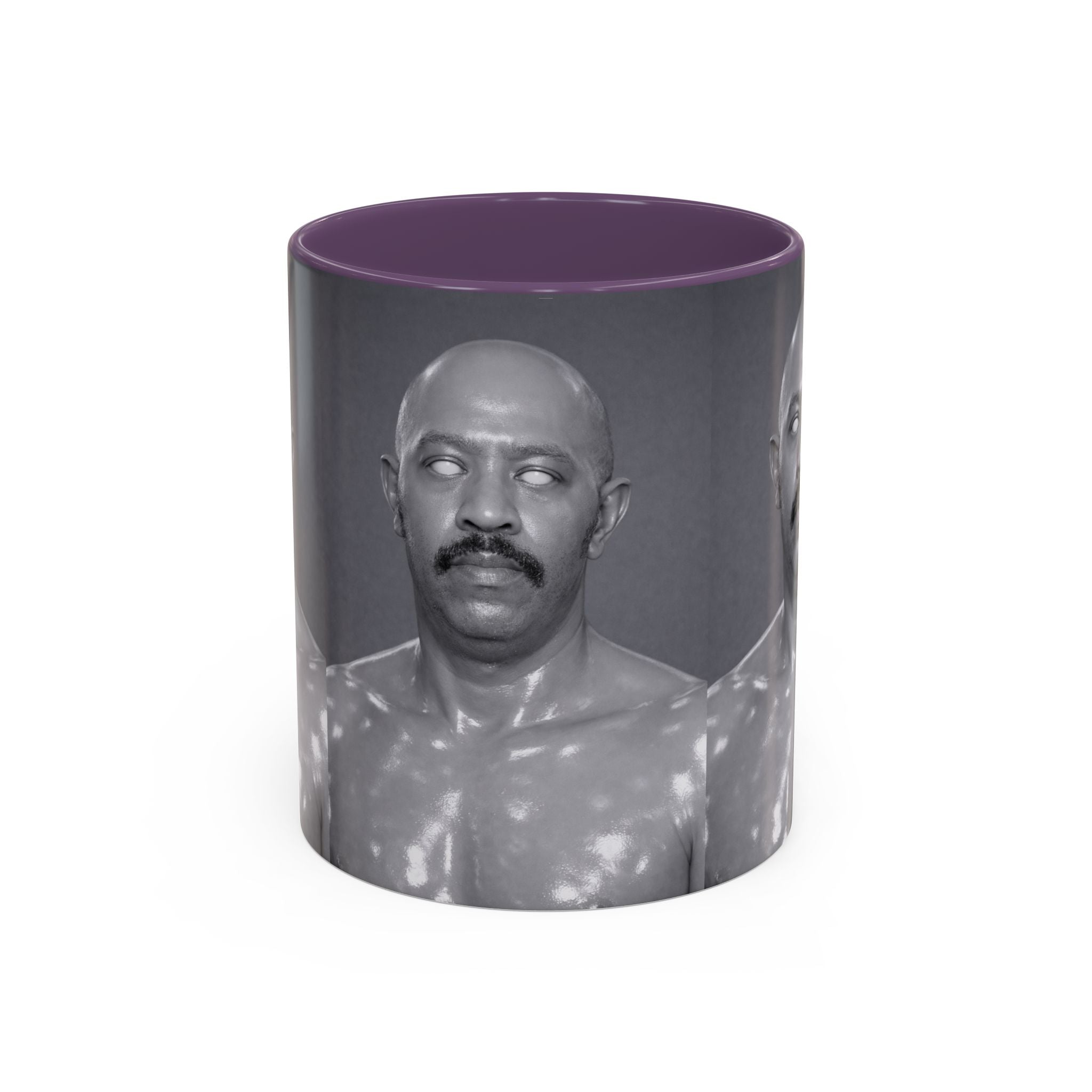 Accent Coffee Mug — Retro Black & White Portrait Accent Mug