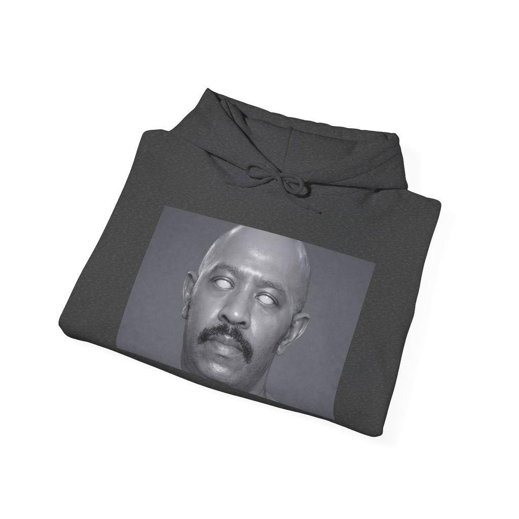 Hoodie — Retro Monochrome Eyebrow Raise Face Print
