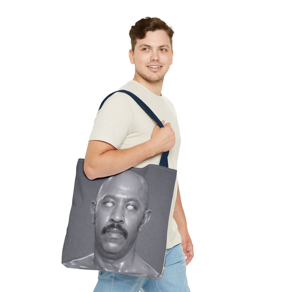 Spooky Vintage Portrait Tote Bag – Retro Ghost-Eyes Novelty Tote