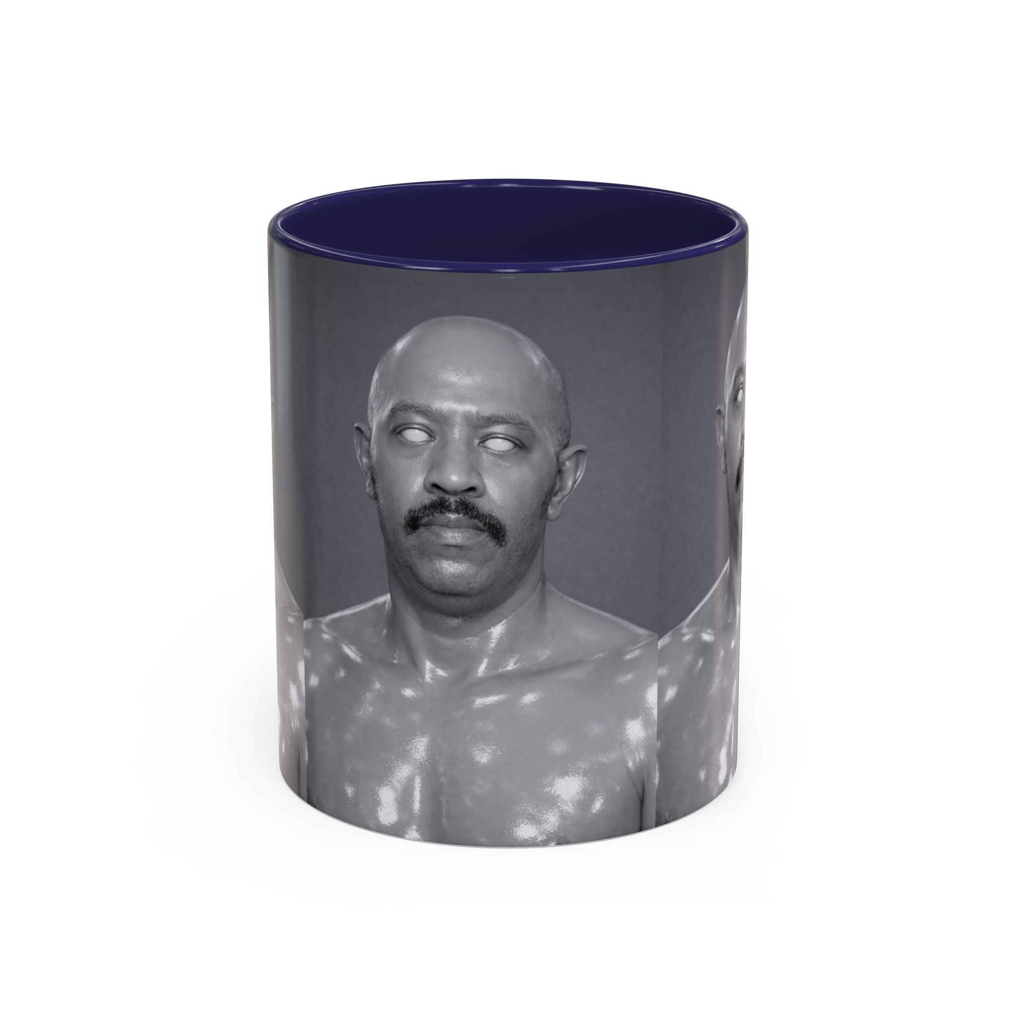 Accent Coffee Mug — Retro Black & White Portrait Accent Mug