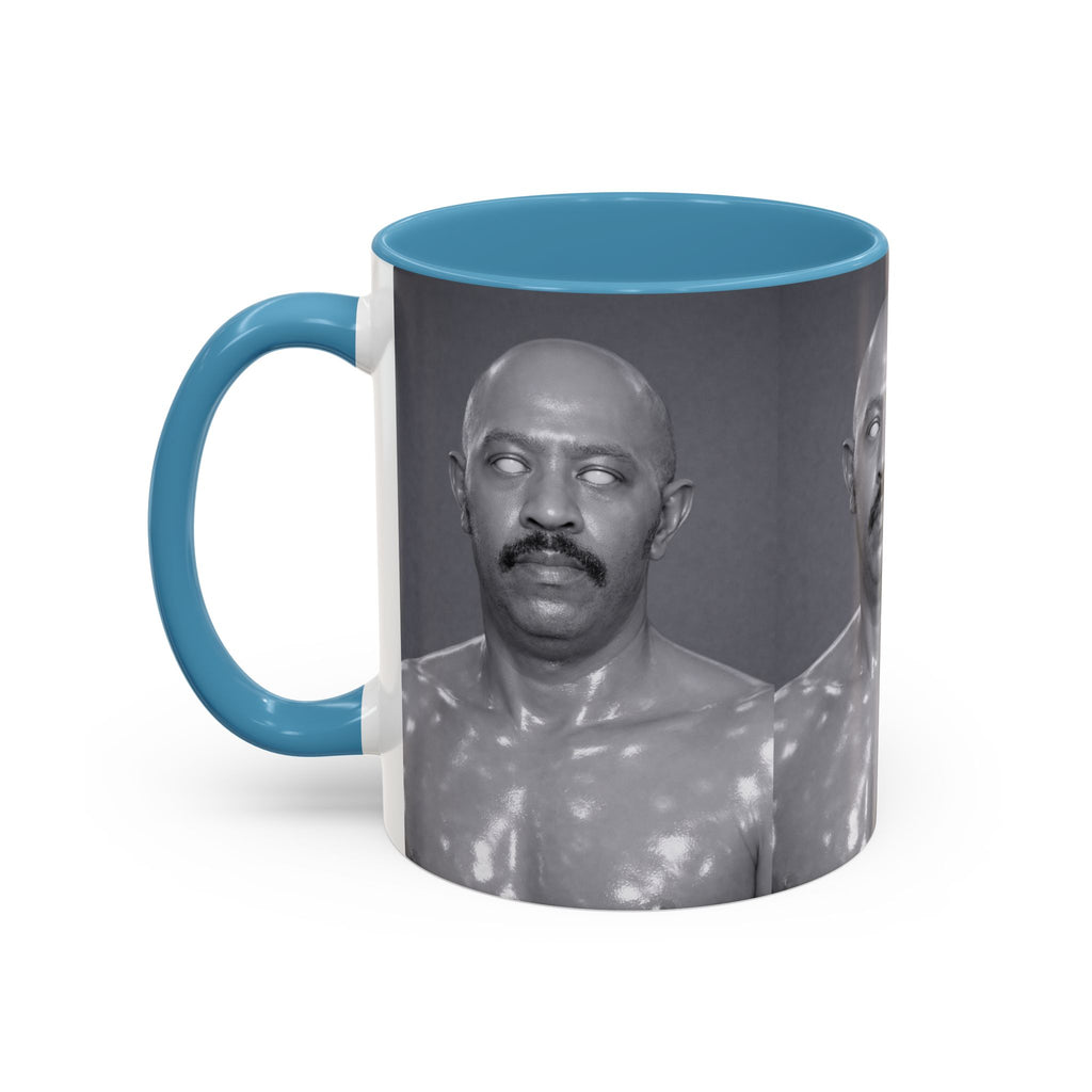 Accent Coffee Mug — Retro Black & White Portrait Accent Mug