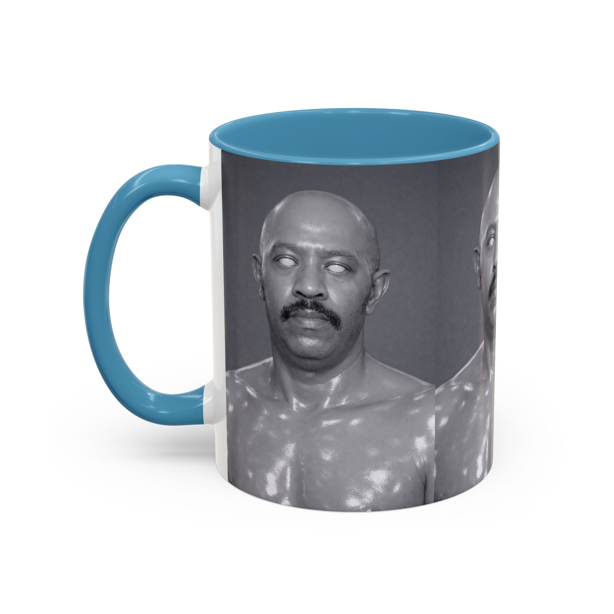 Accent Coffee Mug — Retro Black & White Portrait Accent Mug