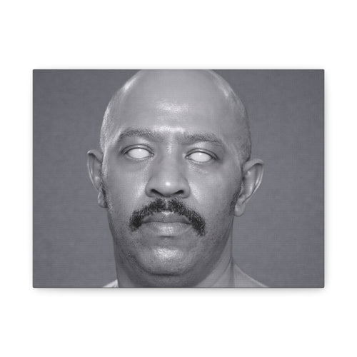 Eerie Monochrome Portrait Canvas — Stretched Matte Wall Art