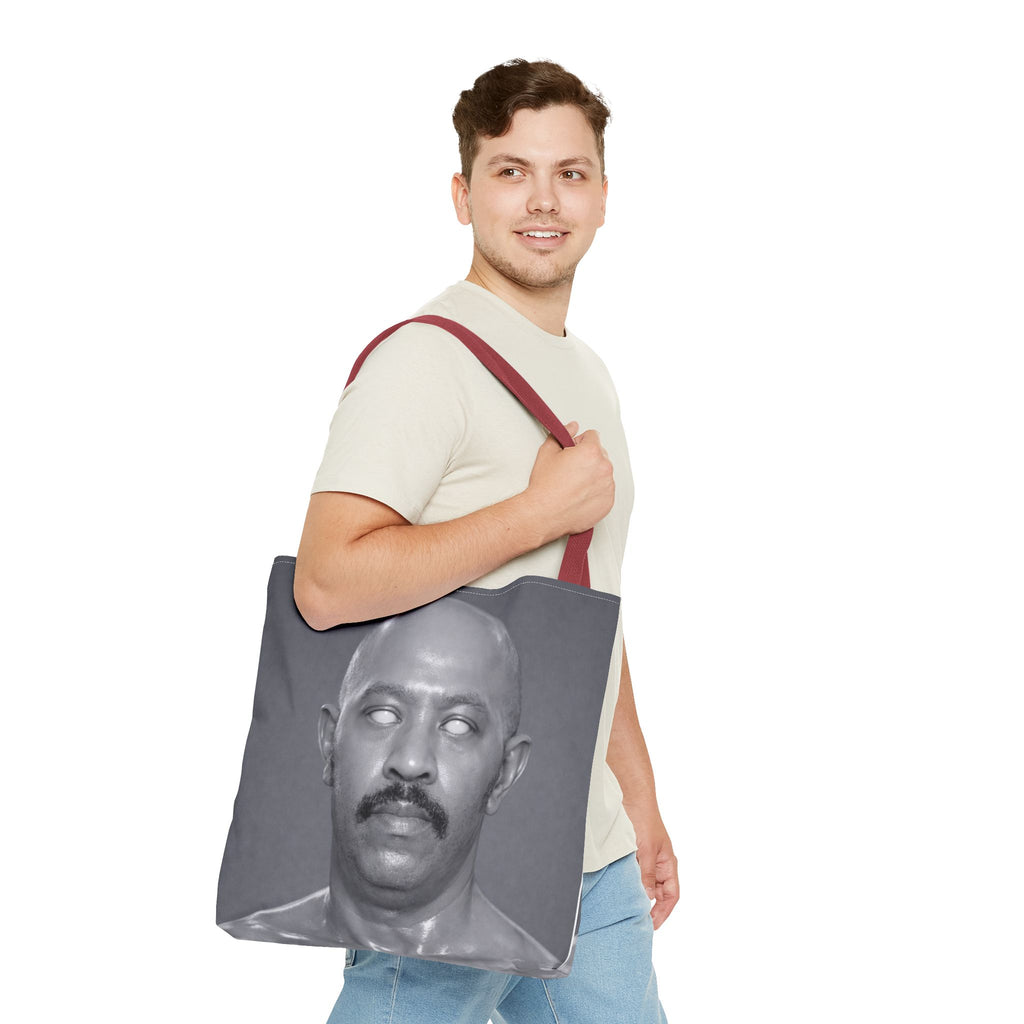 Spooky Vintage Portrait Tote Bag – Retro Ghost-Eyes Novelty Tote