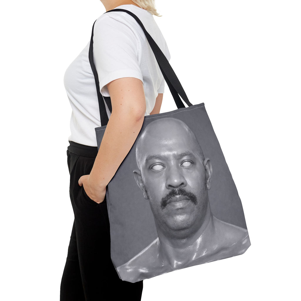 Spooky Vintage Portrait Tote Bag – Retro Ghost-Eyes Novelty Tote