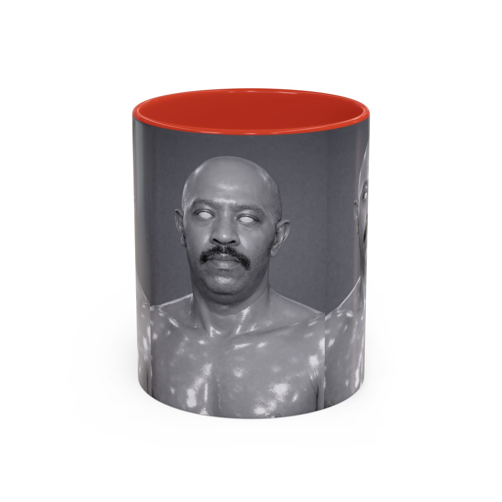 Accent Coffee Mug — Retro Black & White Portrait Accent Mug
