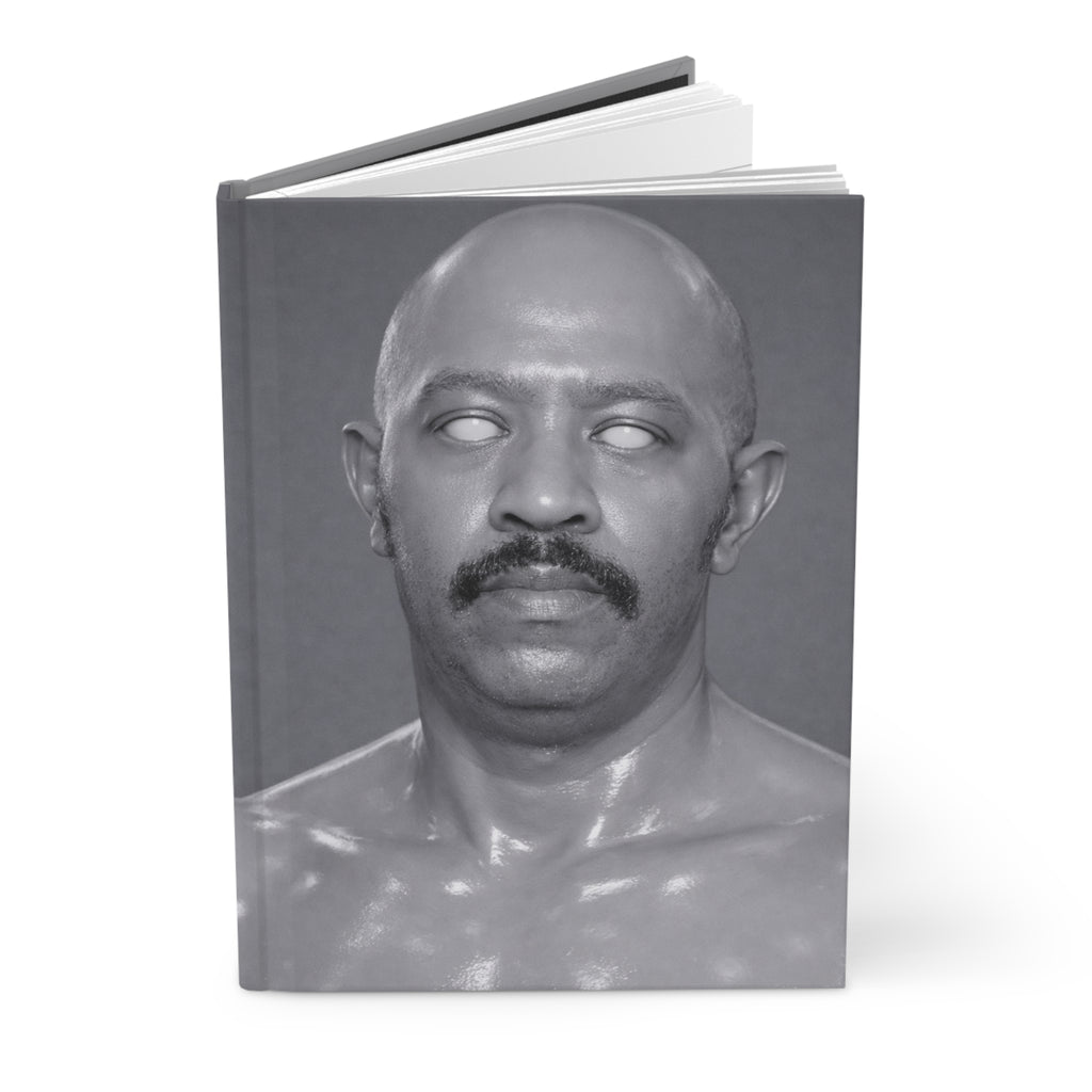 Hardcover Journal — Surreal Monochrome Portrait Notebook