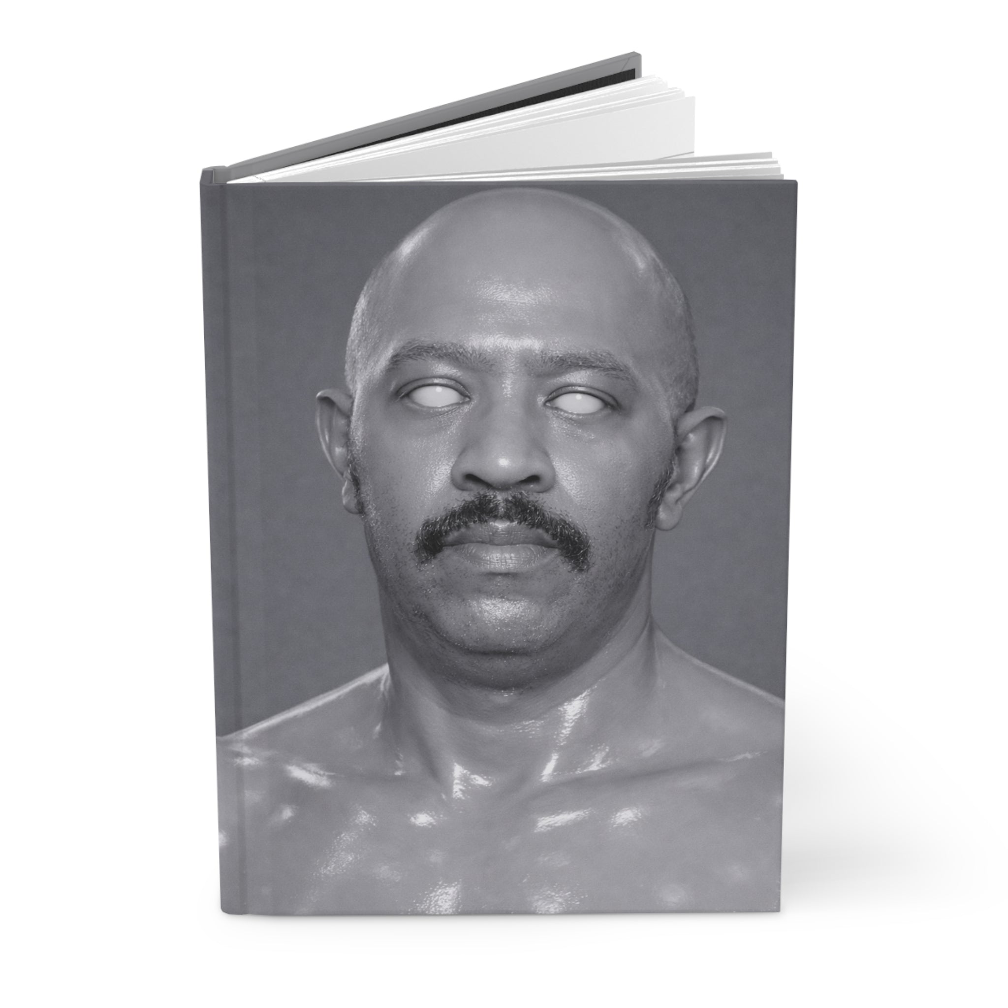 Hardcover Journal — Surreal Monochrome Portrait Notebook