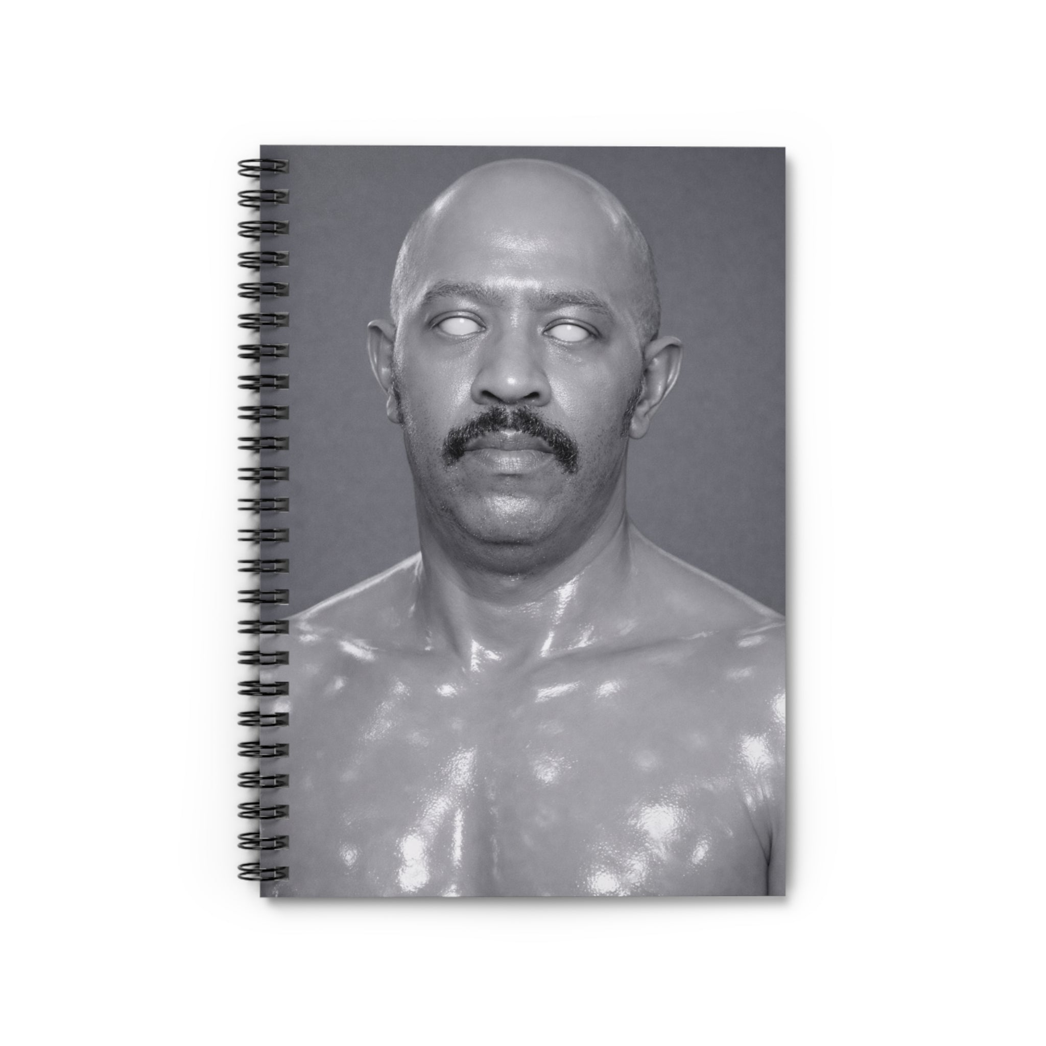 Spiral Notebook — Surreal Monochrome Portrait Journal