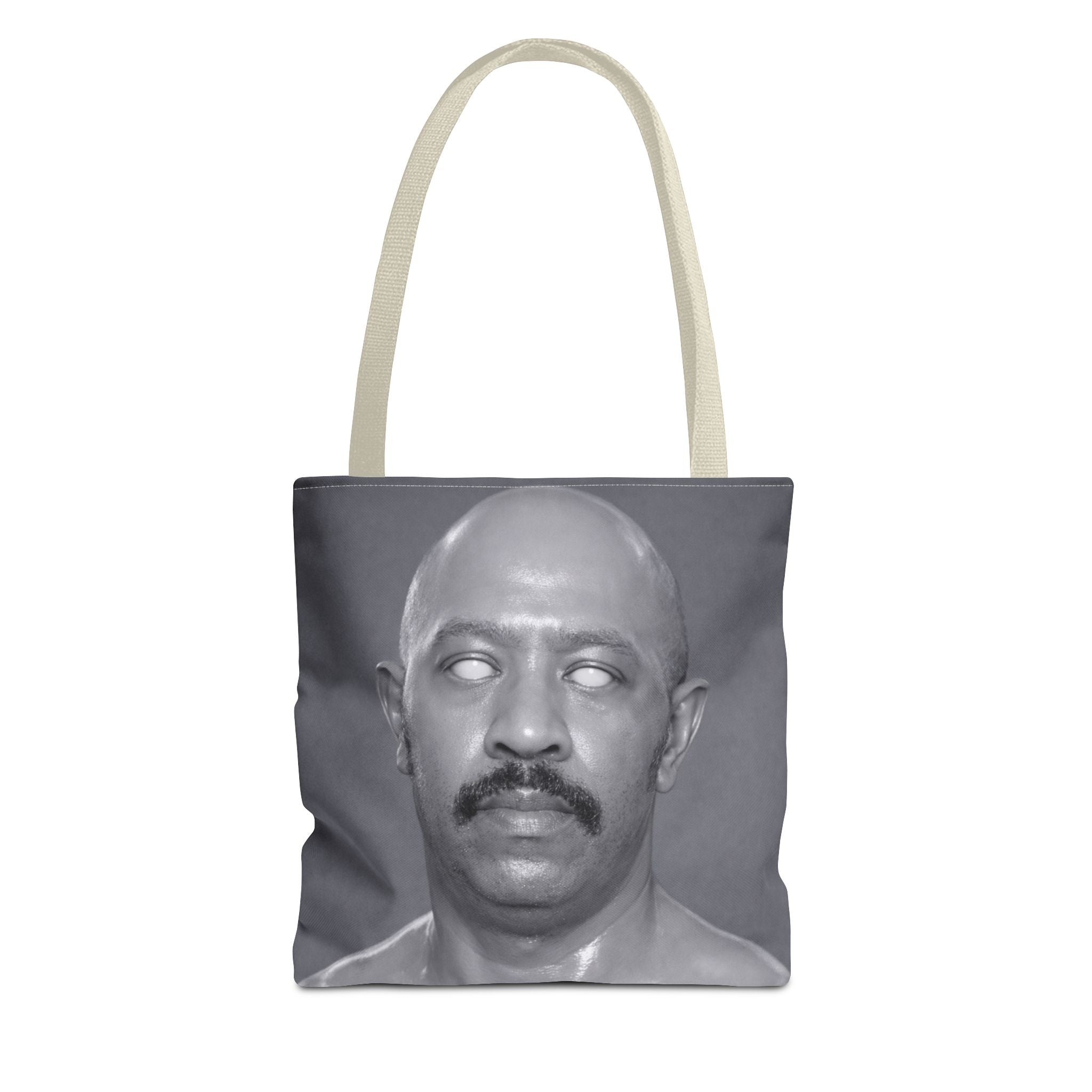 Spooky Vintage Portrait Tote Bag – Retro Ghost-Eyes Novelty Tote