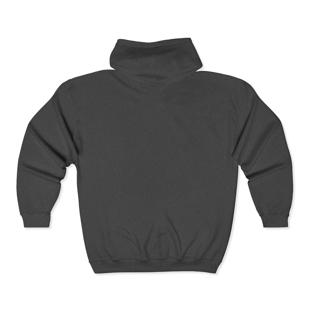 Full-Zip Hoodie — Monochrome Eyeball Portrait Graphic