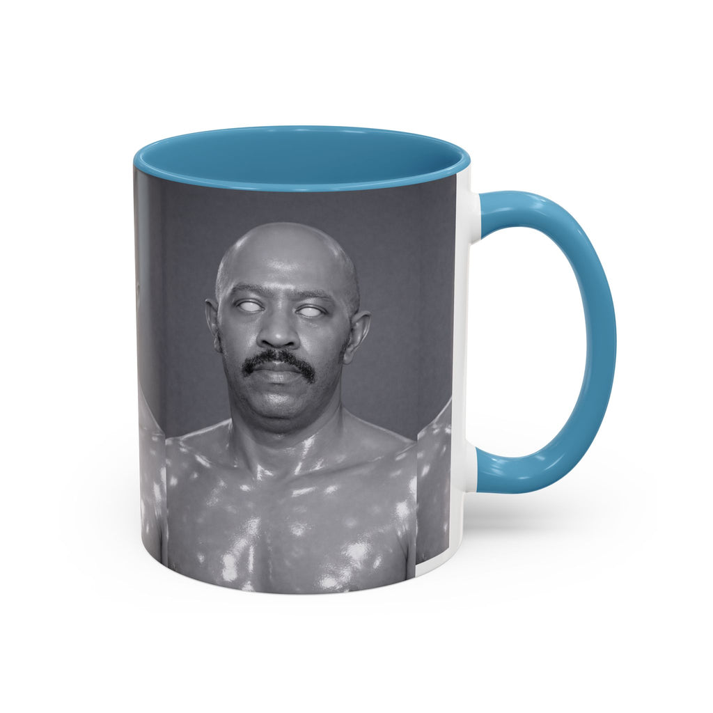Accent Coffee Mug — Retro Black & White Portrait Accent Mug