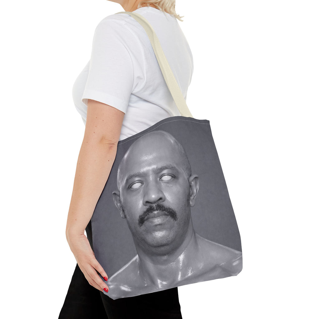 Spooky Vintage Portrait Tote Bag – Retro Ghost-Eyes Novelty Tote