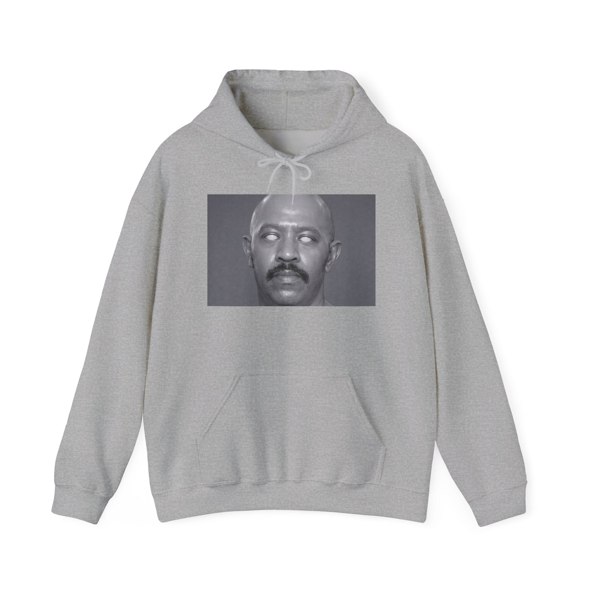 Hoodie — Retro Monochrome Eyebrow Raise Face Print
