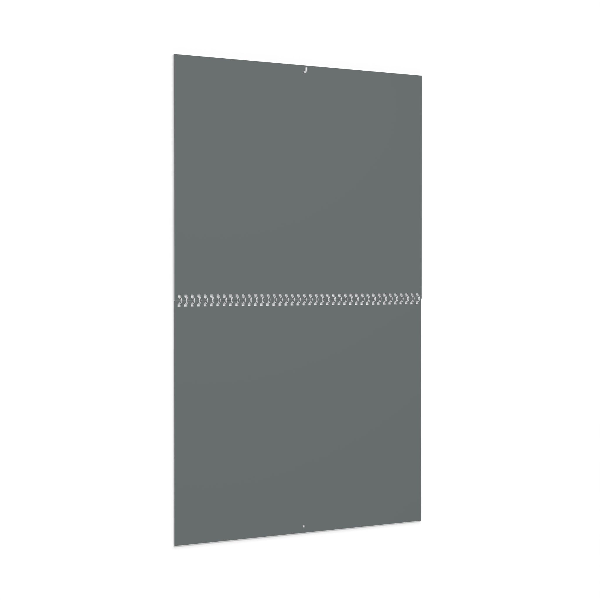 Minimal Slate Wall Calendar — Large Blank Monthly Planner