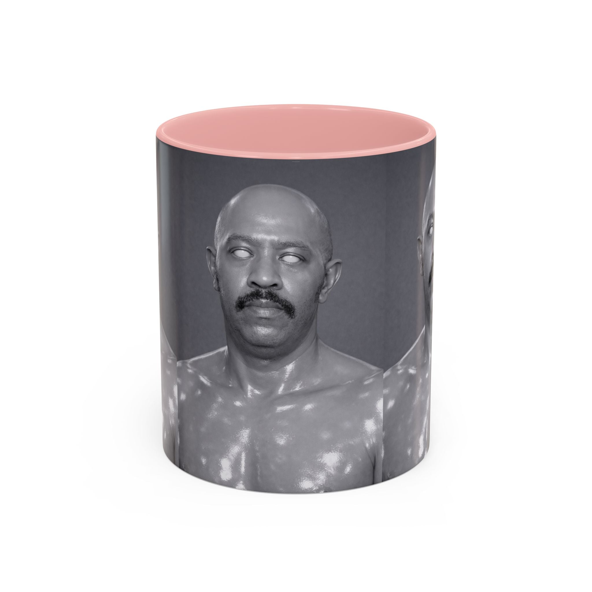 Accent Coffee Mug — Retro Black & White Portrait Accent Mug