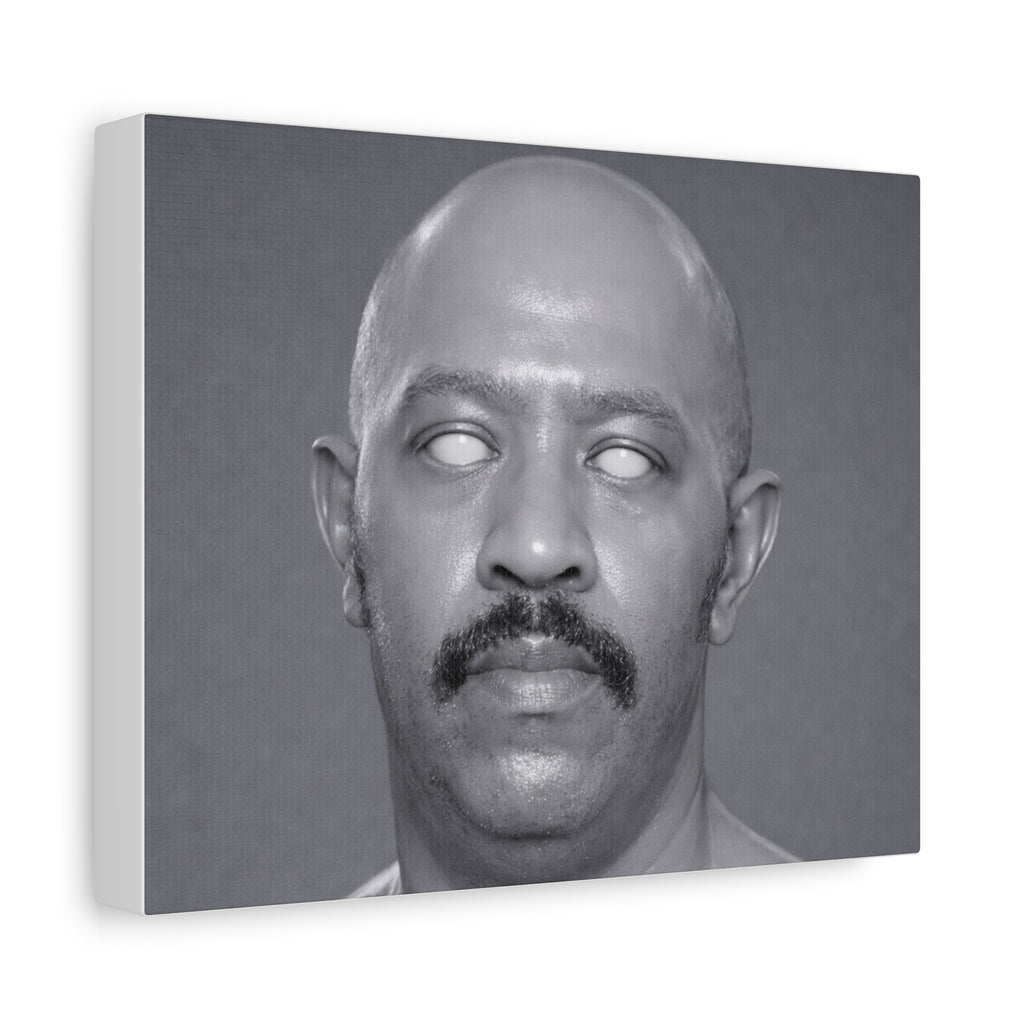 Eerie Monochrome Portrait Canvas — Stretched Matte Wall Art