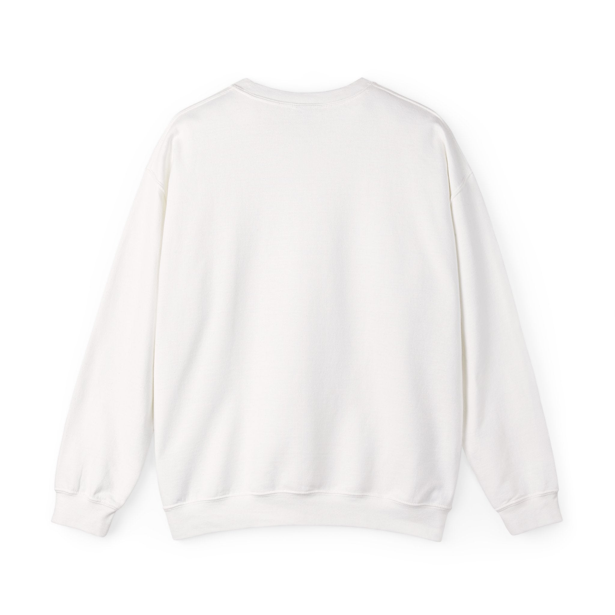 Crewneck Sweatshirt with Surreal Portrait Print — Monochrome Bald Man Art
