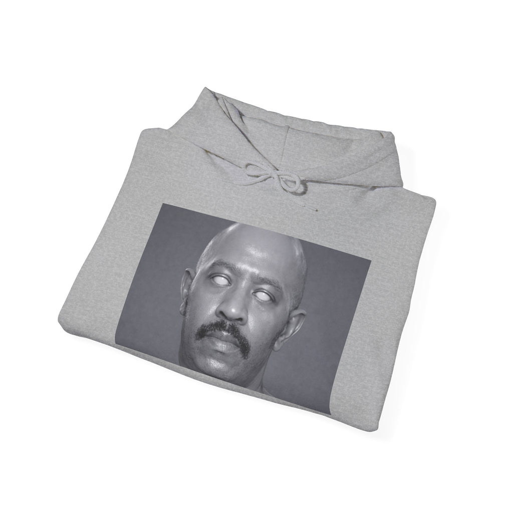 Hoodie — Retro Monochrome Eyebrow Raise Face Print