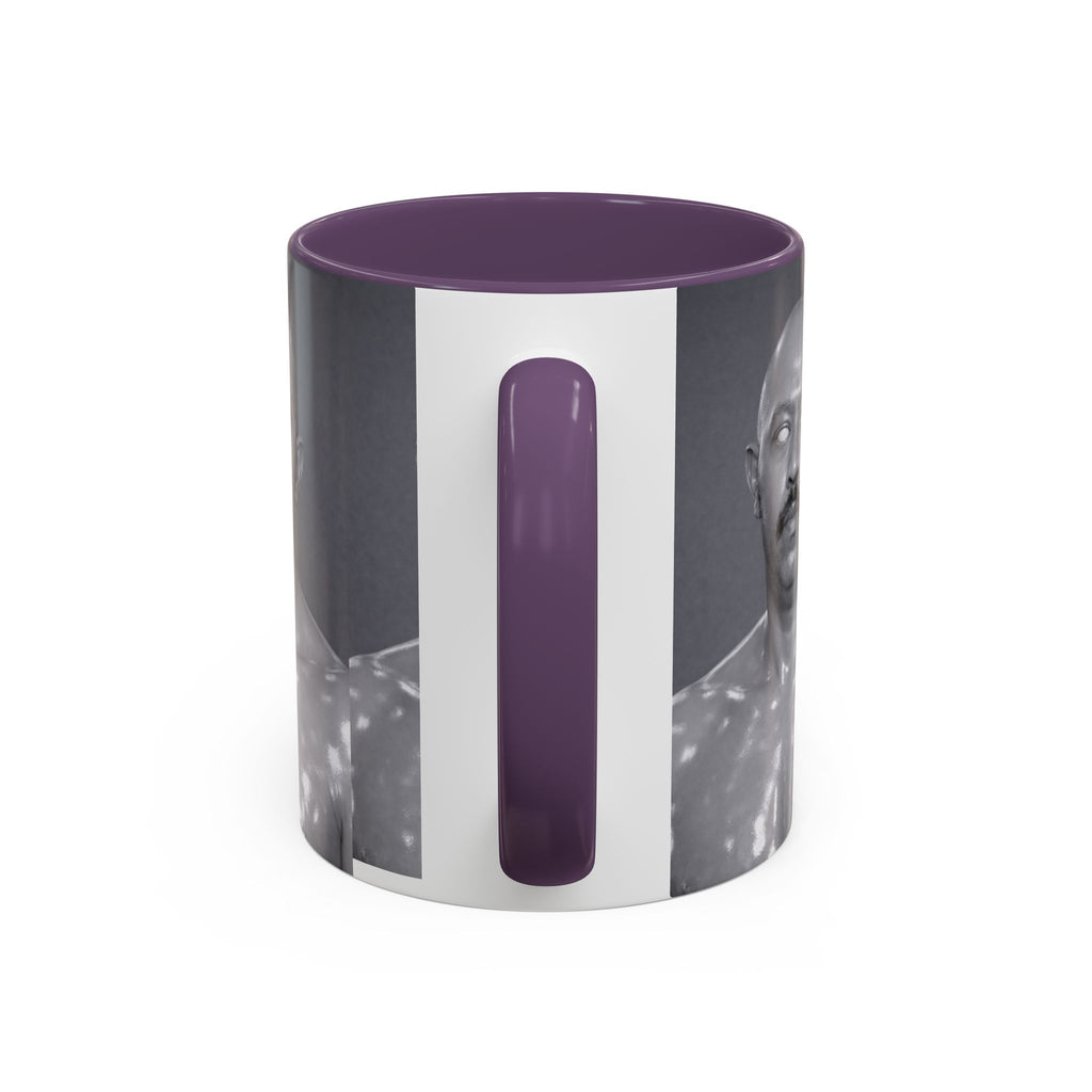 Accent Coffee Mug — Retro Black & White Portrait Accent Mug