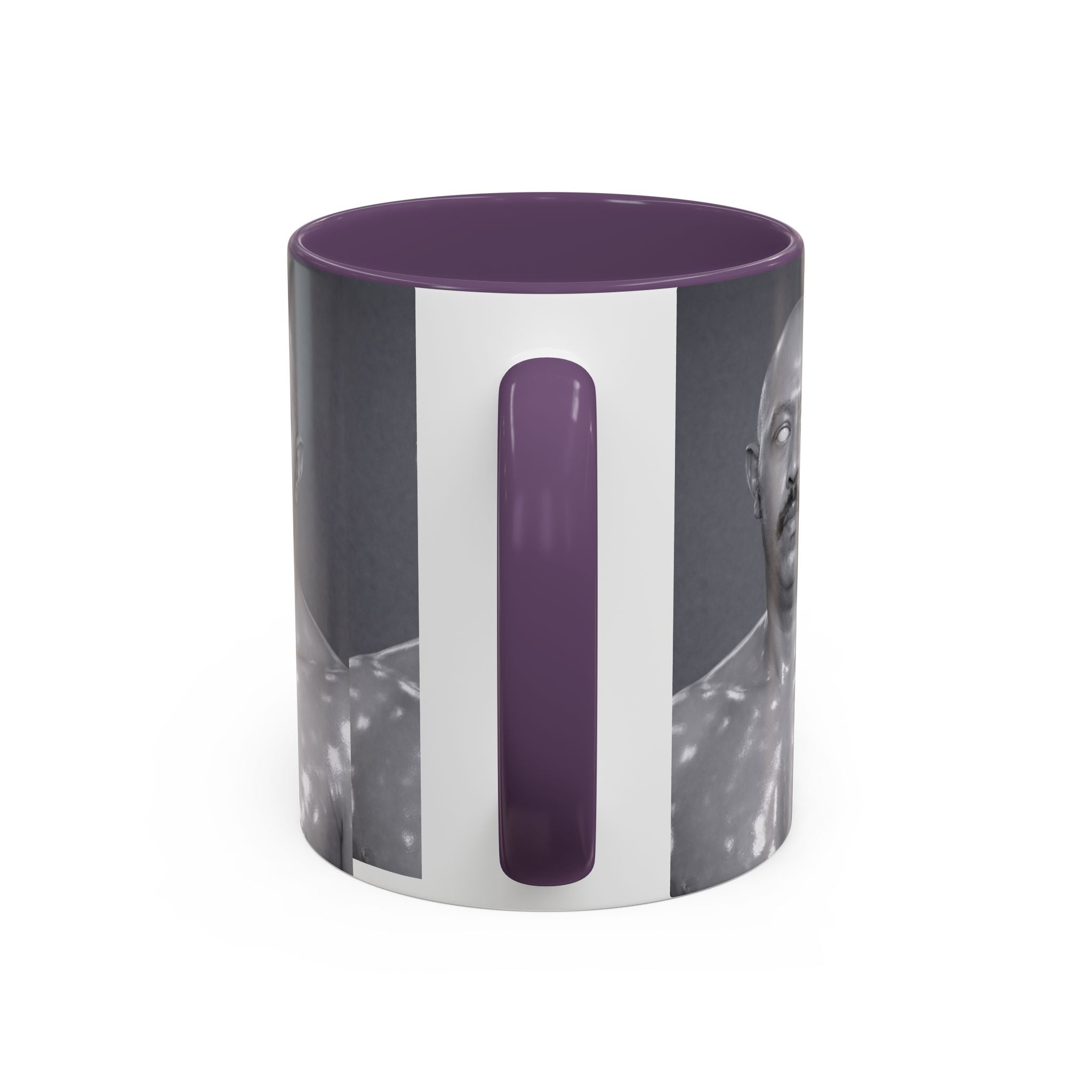 Accent Coffee Mug — Retro Black & White Portrait Accent Mug
