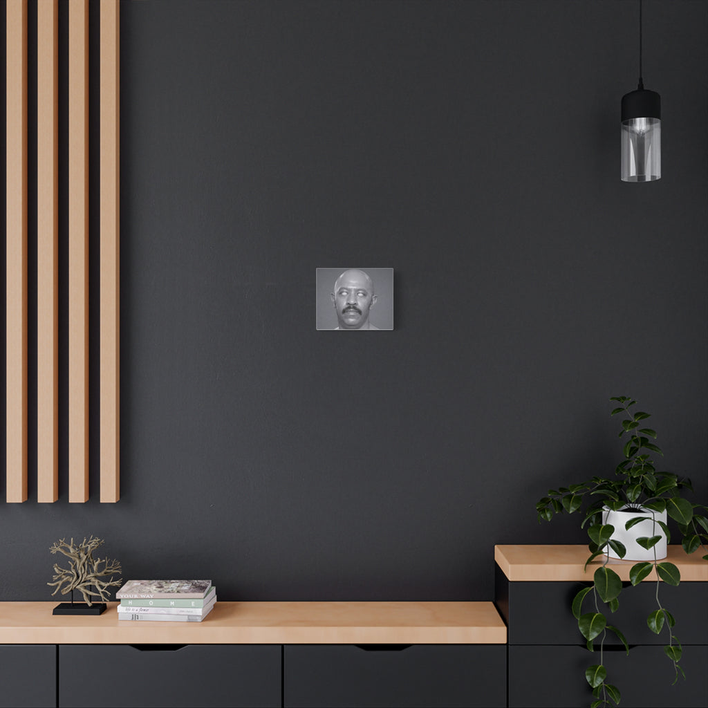 Eerie Monochrome Portrait Canvas — Stretched Matte Wall Art