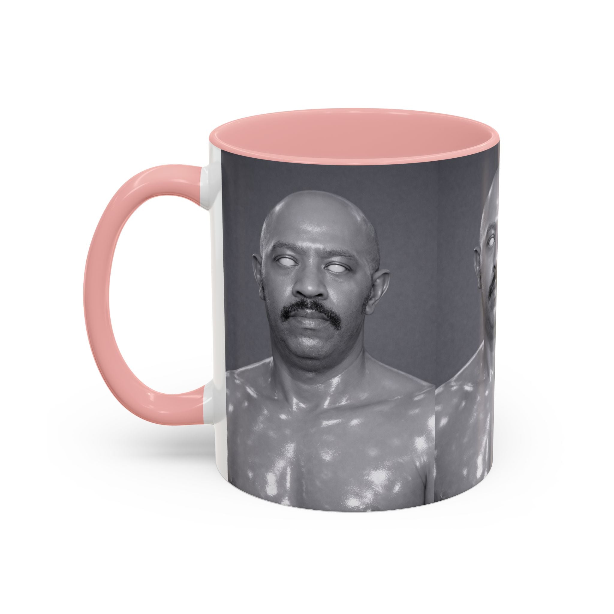 Accent Coffee Mug — Retro Black & White Portrait Accent Mug