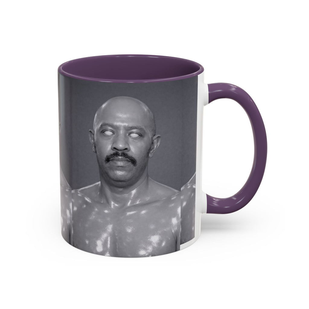 Accent Coffee Mug — Retro Black & White Portrait Accent Mug