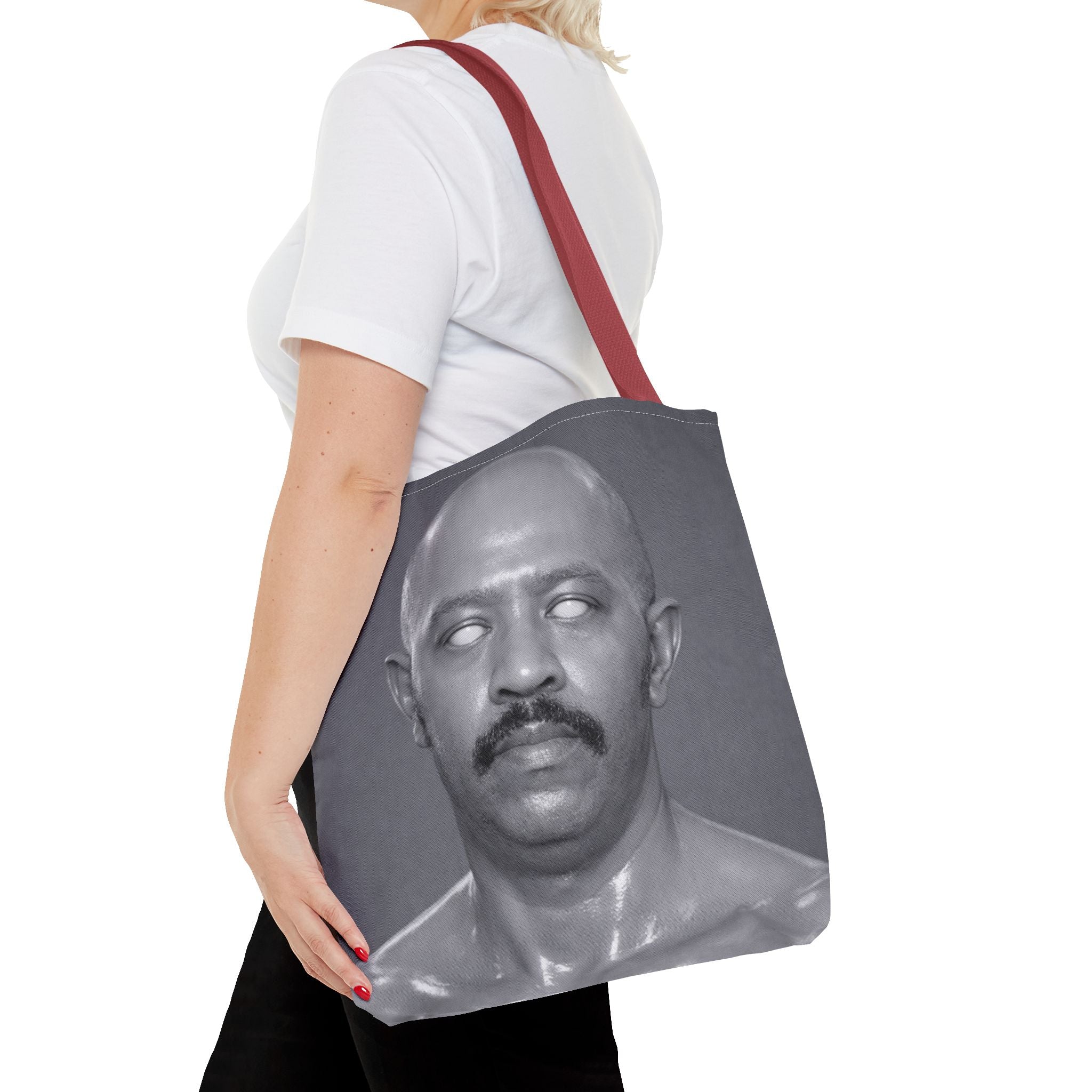 Spooky Vintage Portrait Tote Bag – Retro Ghost-Eyes Novelty Tote