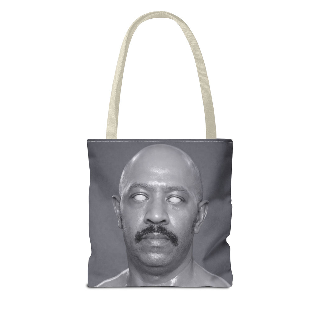 Spooky Vintage Portrait Tote Bag – Retro Ghost-Eyes Novelty Tote