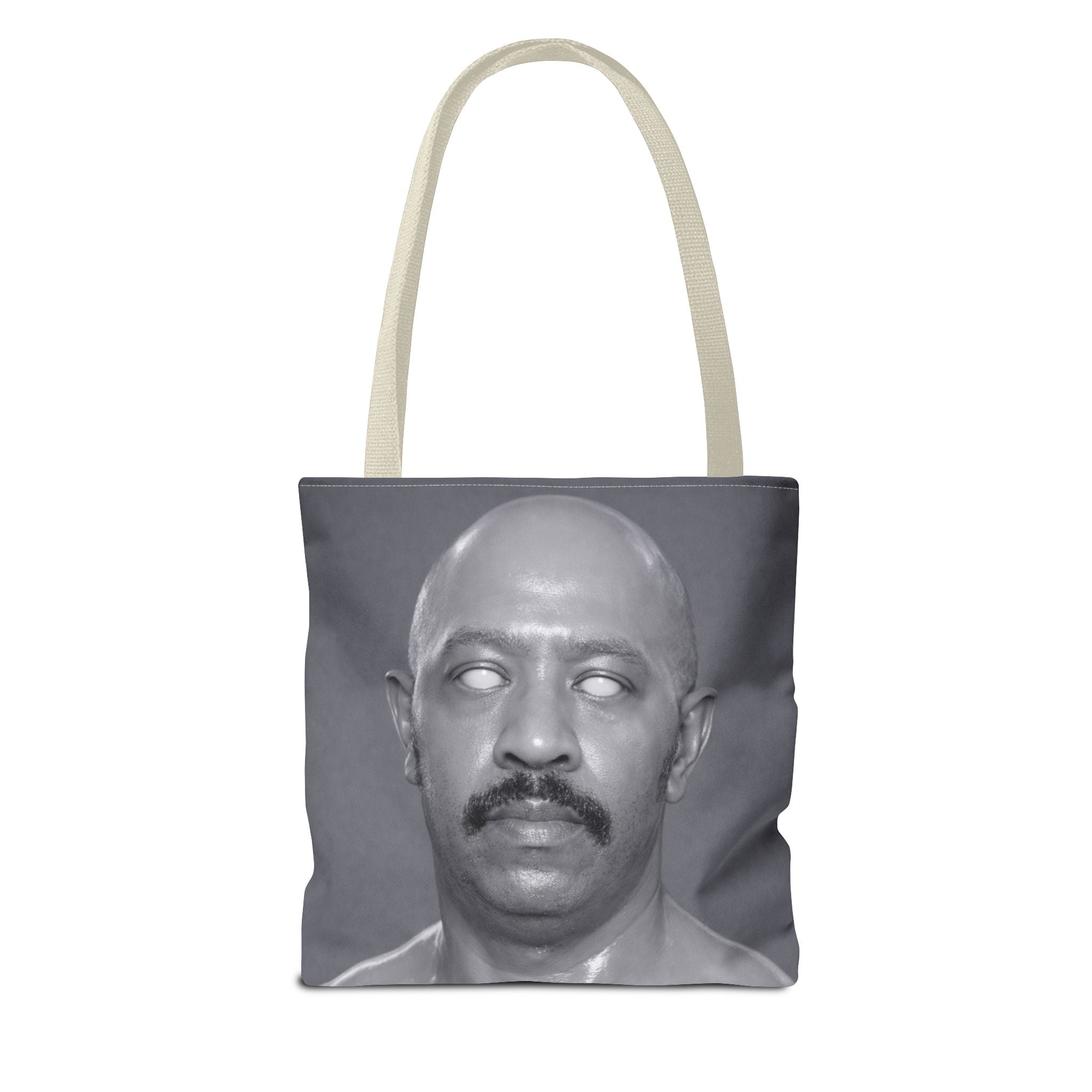 Spooky Vintage Portrait Tote Bag – Retro Ghost-Eyes Novelty Tote