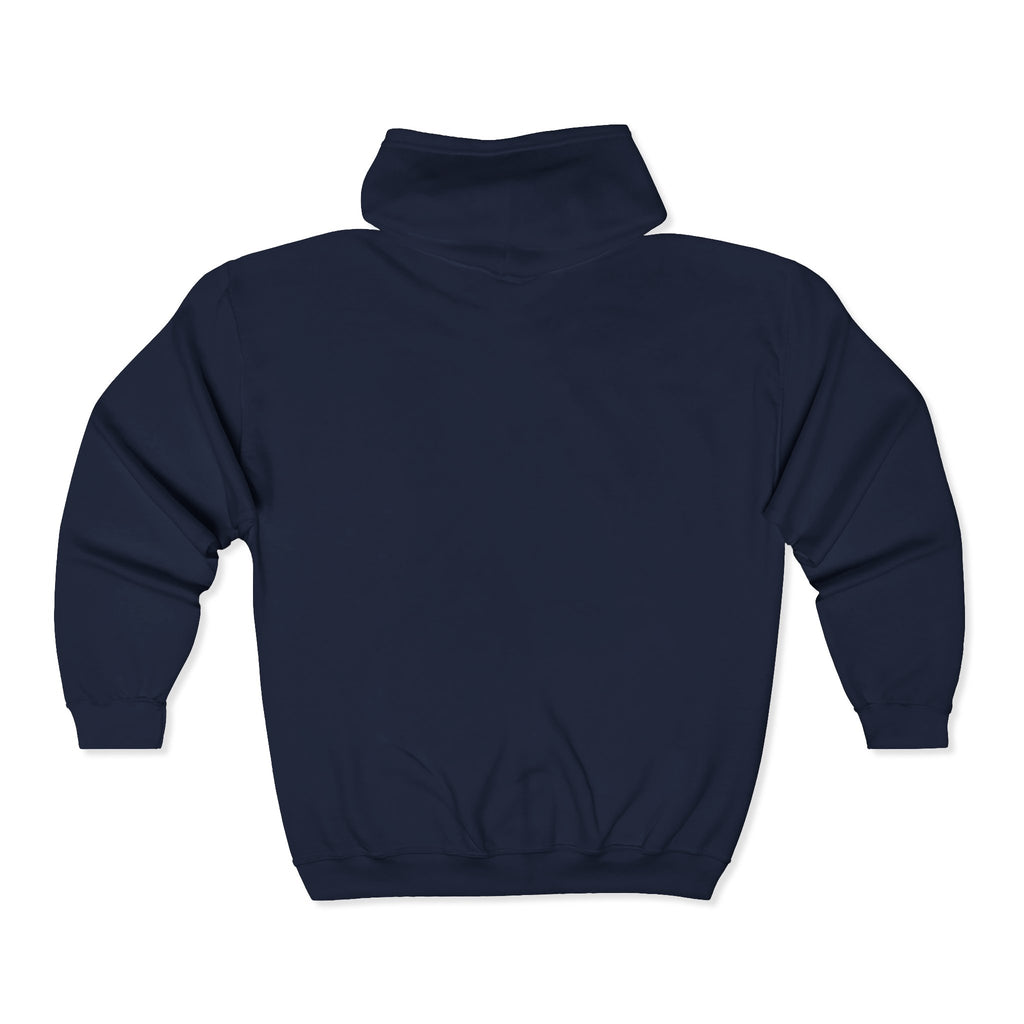 Full-Zip Hoodie — Monochrome Eyeball Portrait Graphic