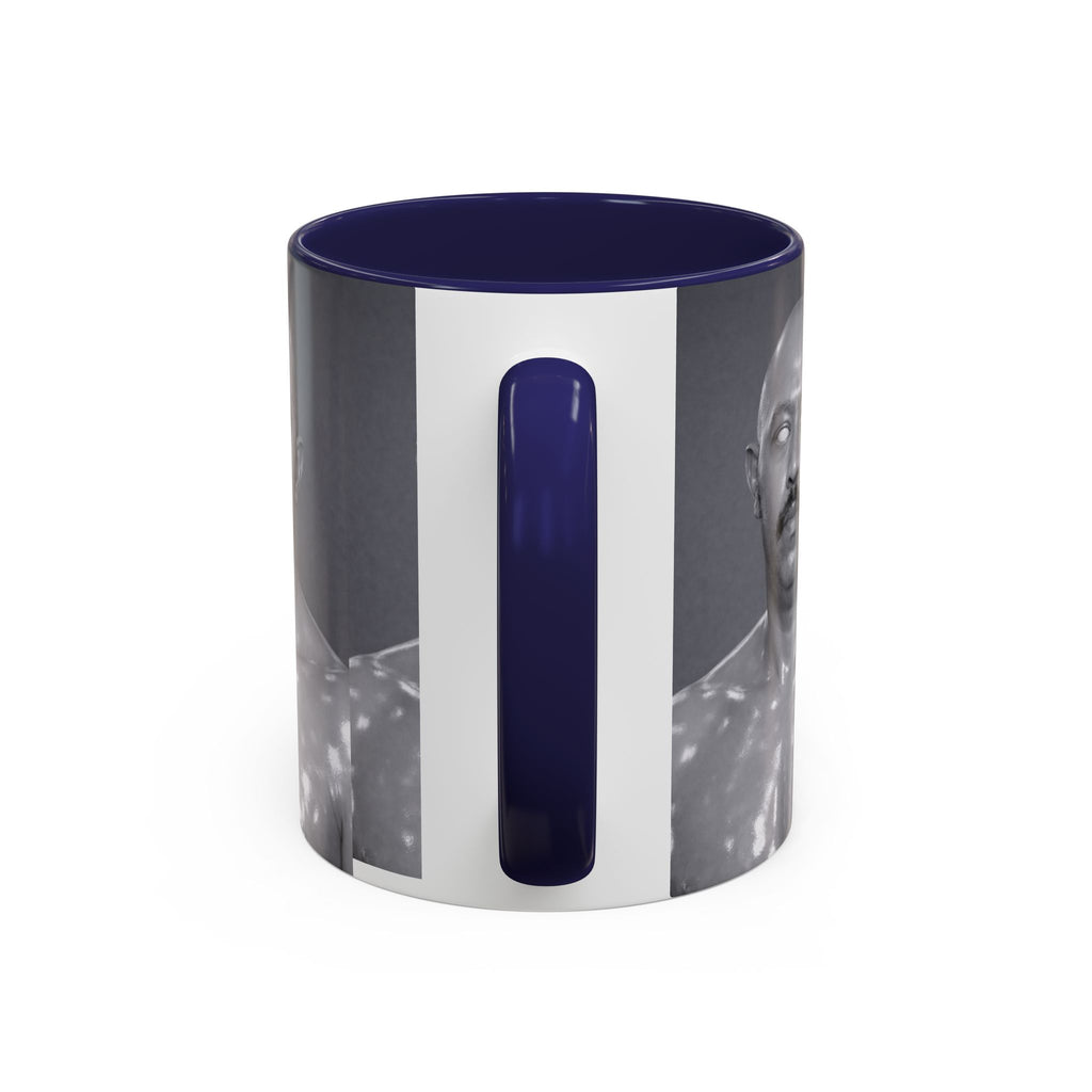 Accent Coffee Mug — Retro Black & White Portrait Accent Mug